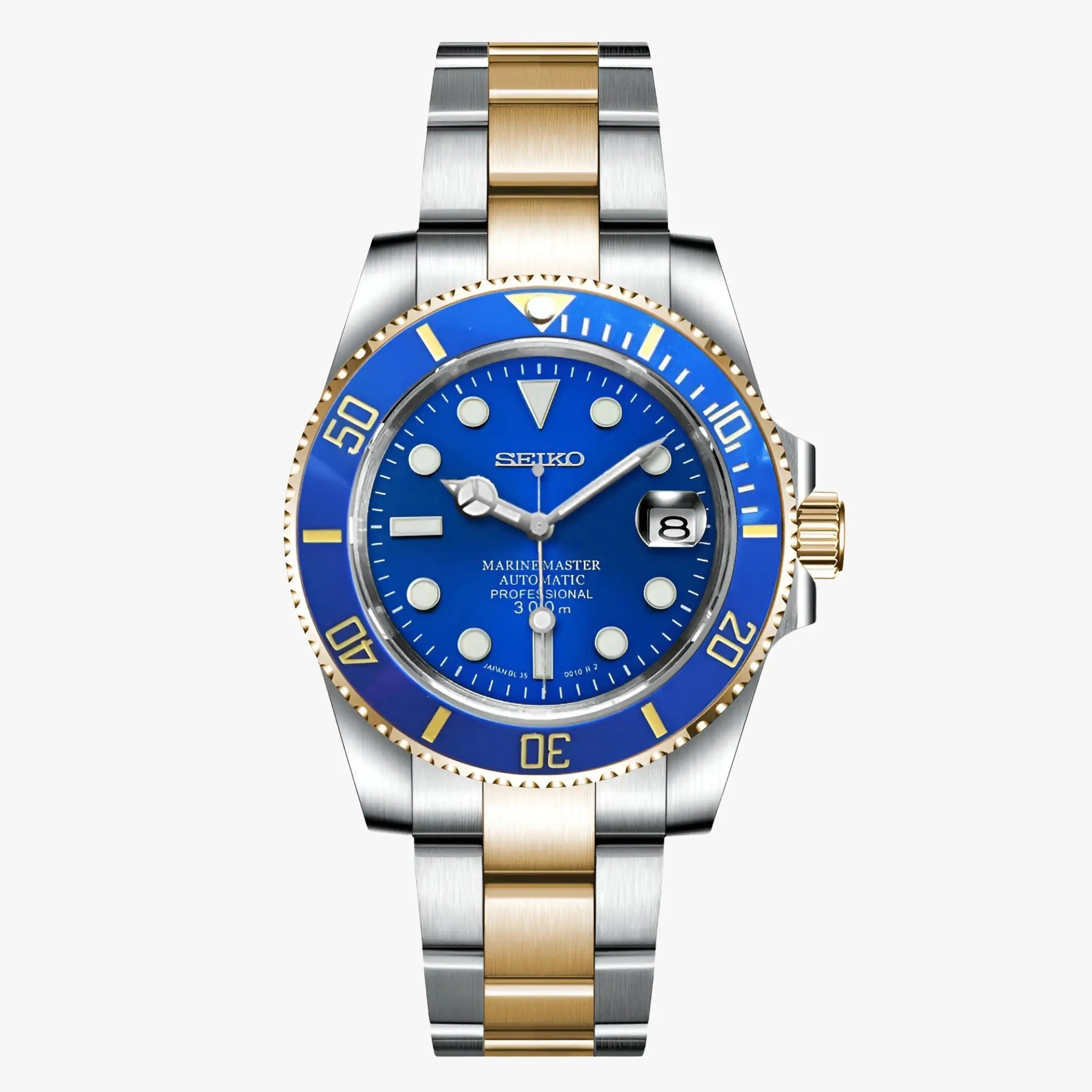 新品 MOD NH35自動巻カスタム腕時計 カスタム MOD WATCH NH35 青 BLUE 200m 日差±2秒程 リュウ様専用 SEIKO