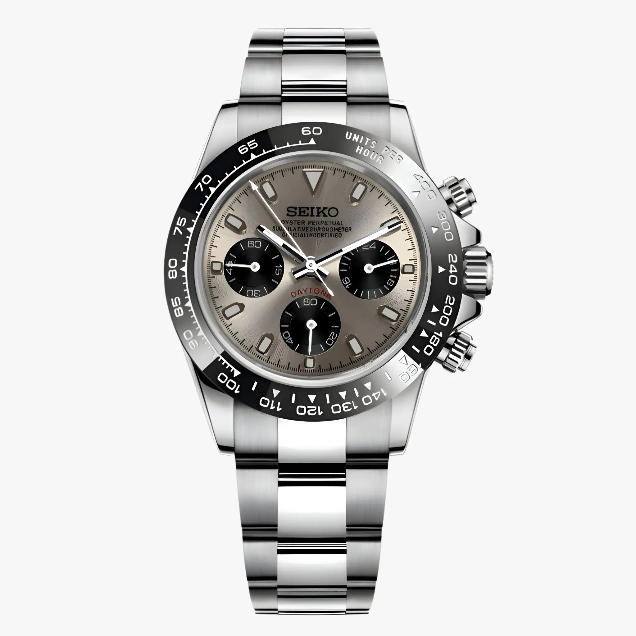 Seiko VK63 hybrid mod Daytona with stainless steel 316L case