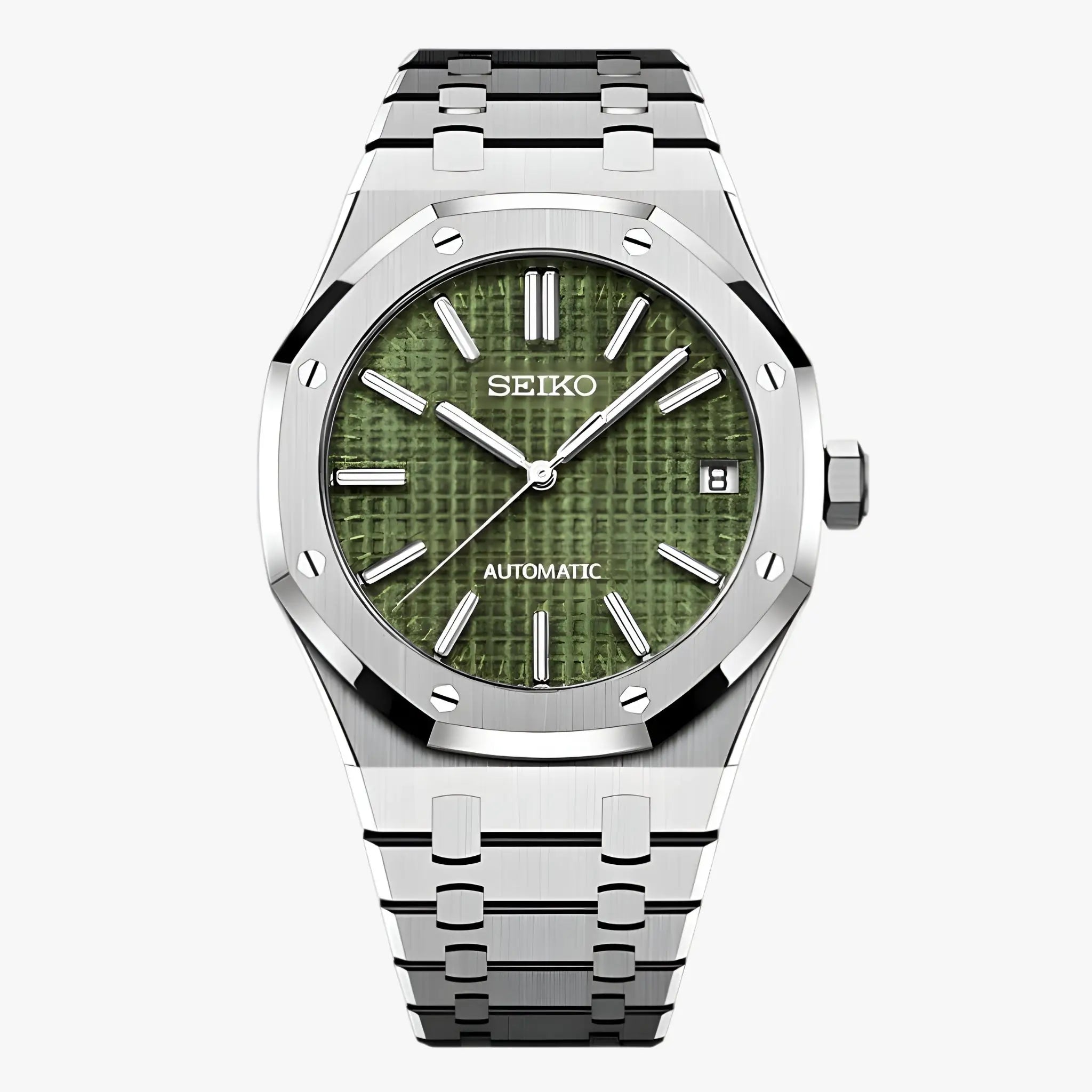 Royal Seikoak Olive Green Seiko NH35 Automatic Royal Oak Mod Watch
