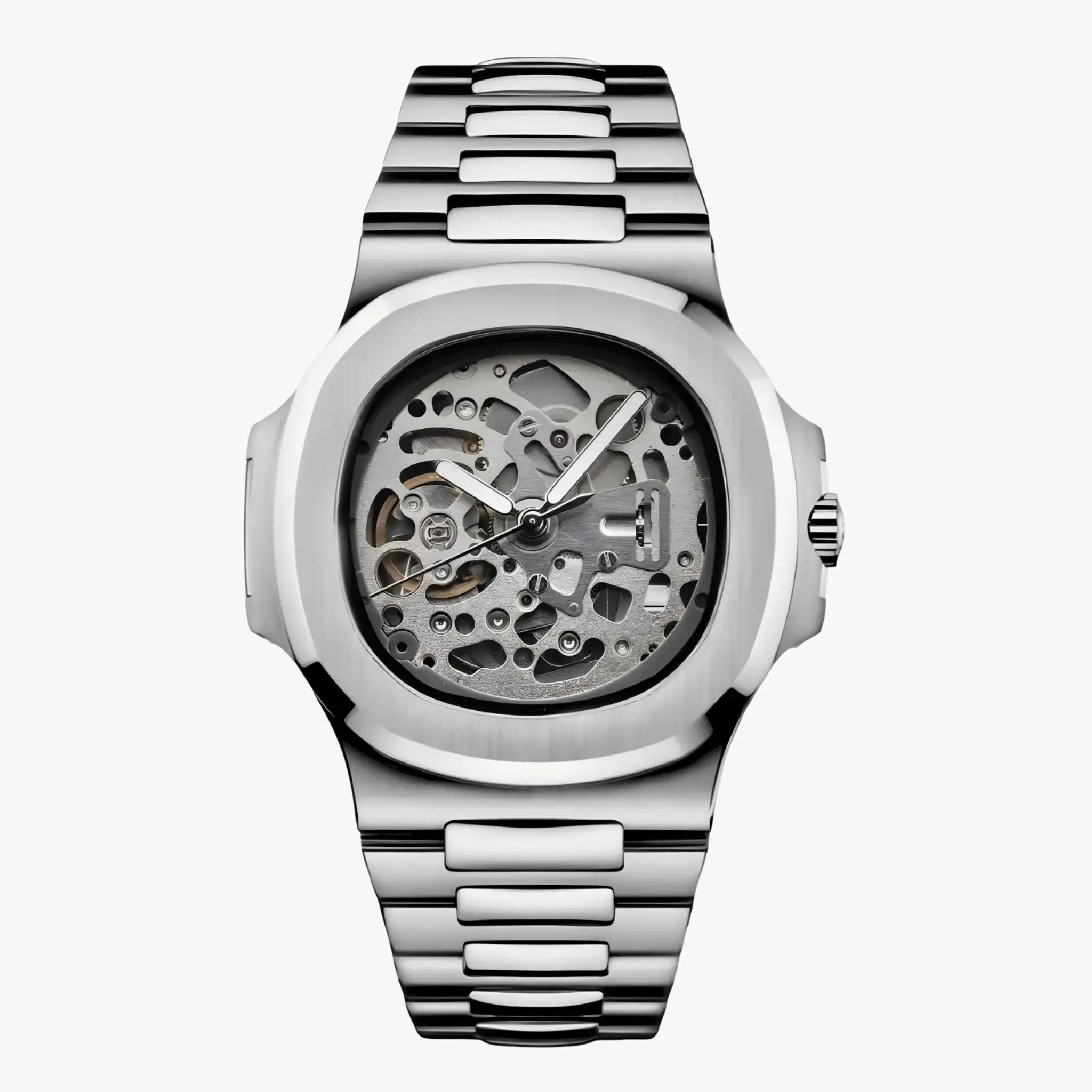Nautiko Skeleton stainless steel watch with Seiko NH70 automatic movement