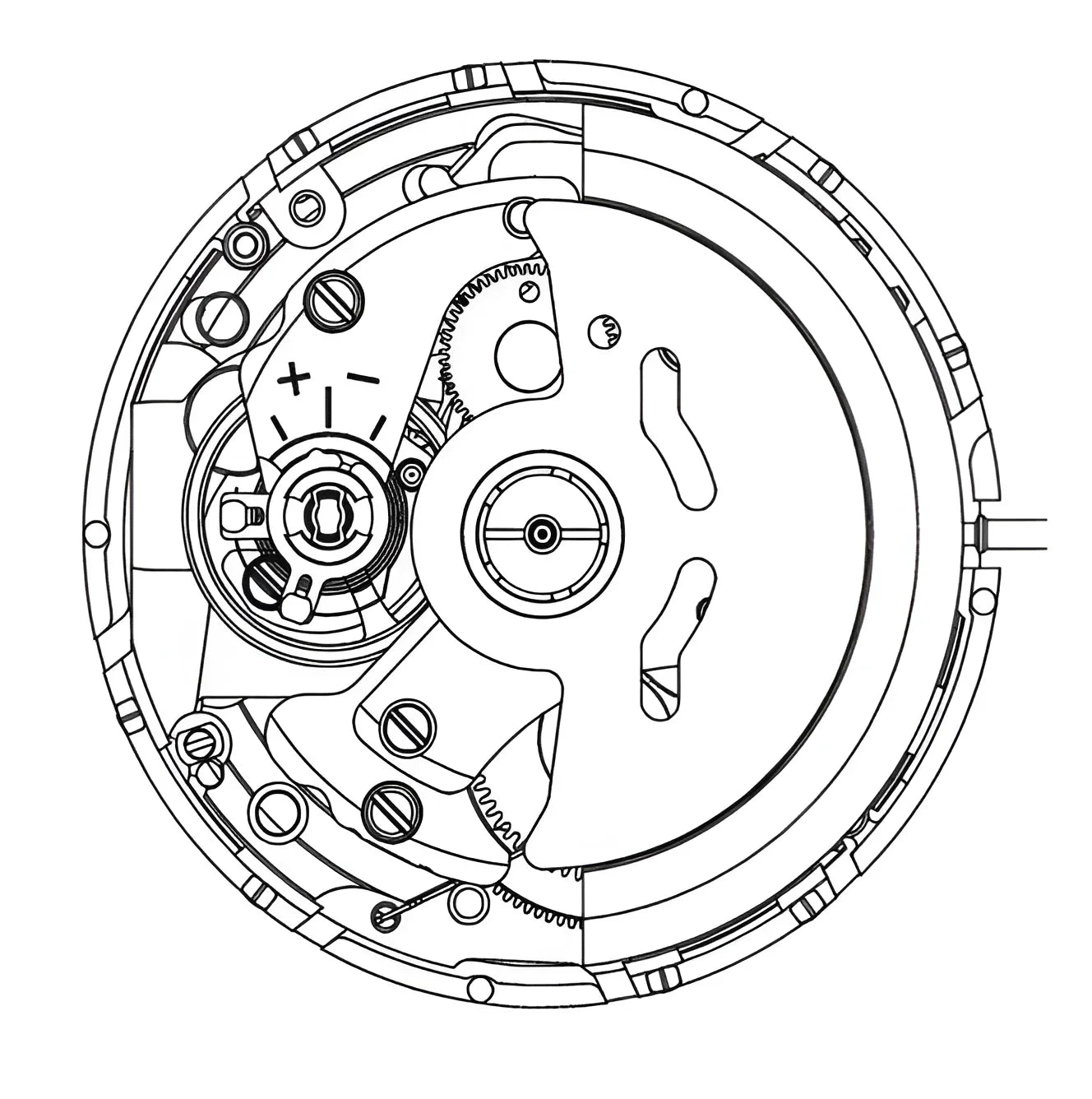 Intricate watch movement mechanism of a Custom Watch featuring Seiko movements
