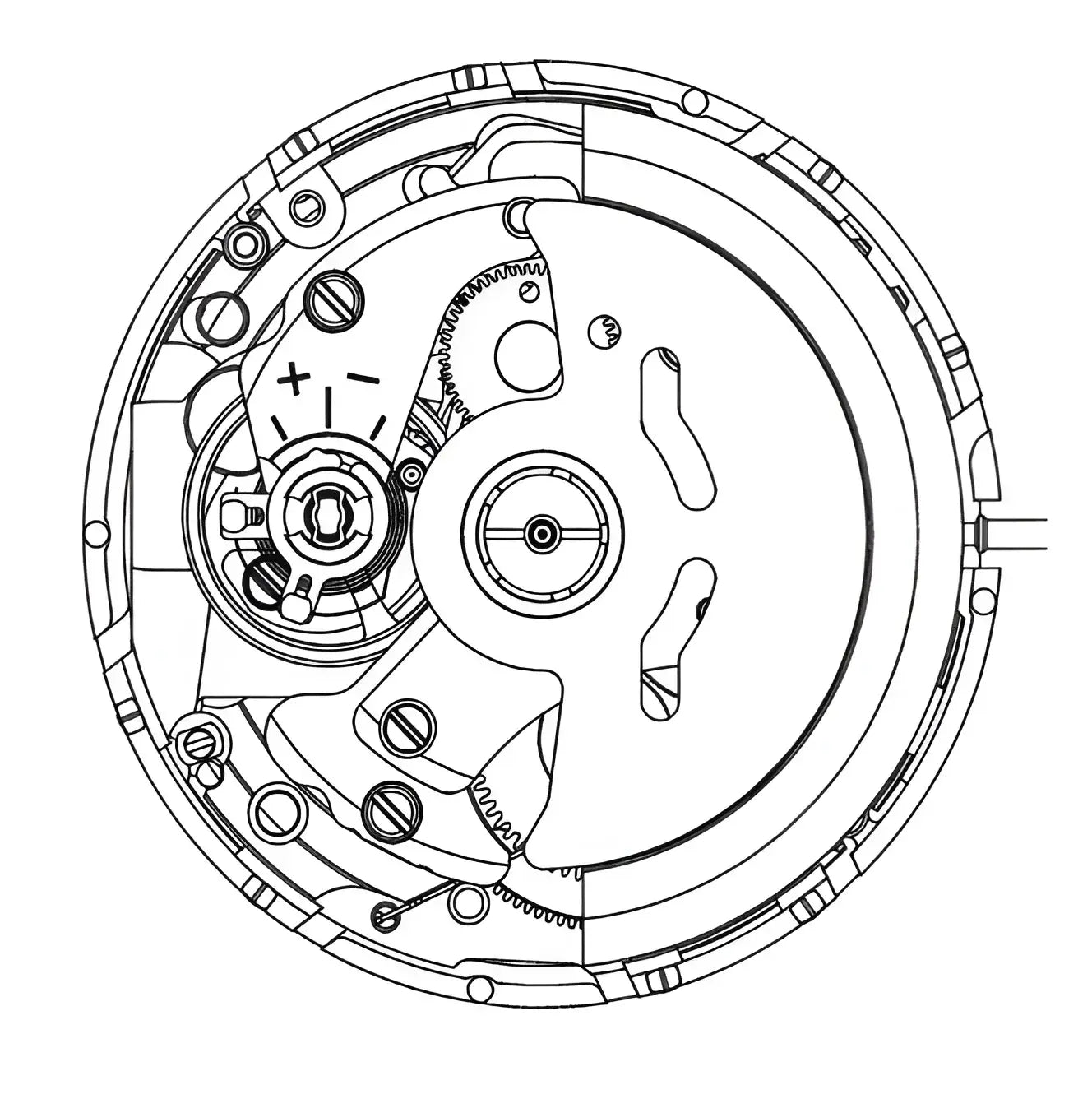 Intricate watch movement mechanism of a Custom Watch featuring Seiko movements