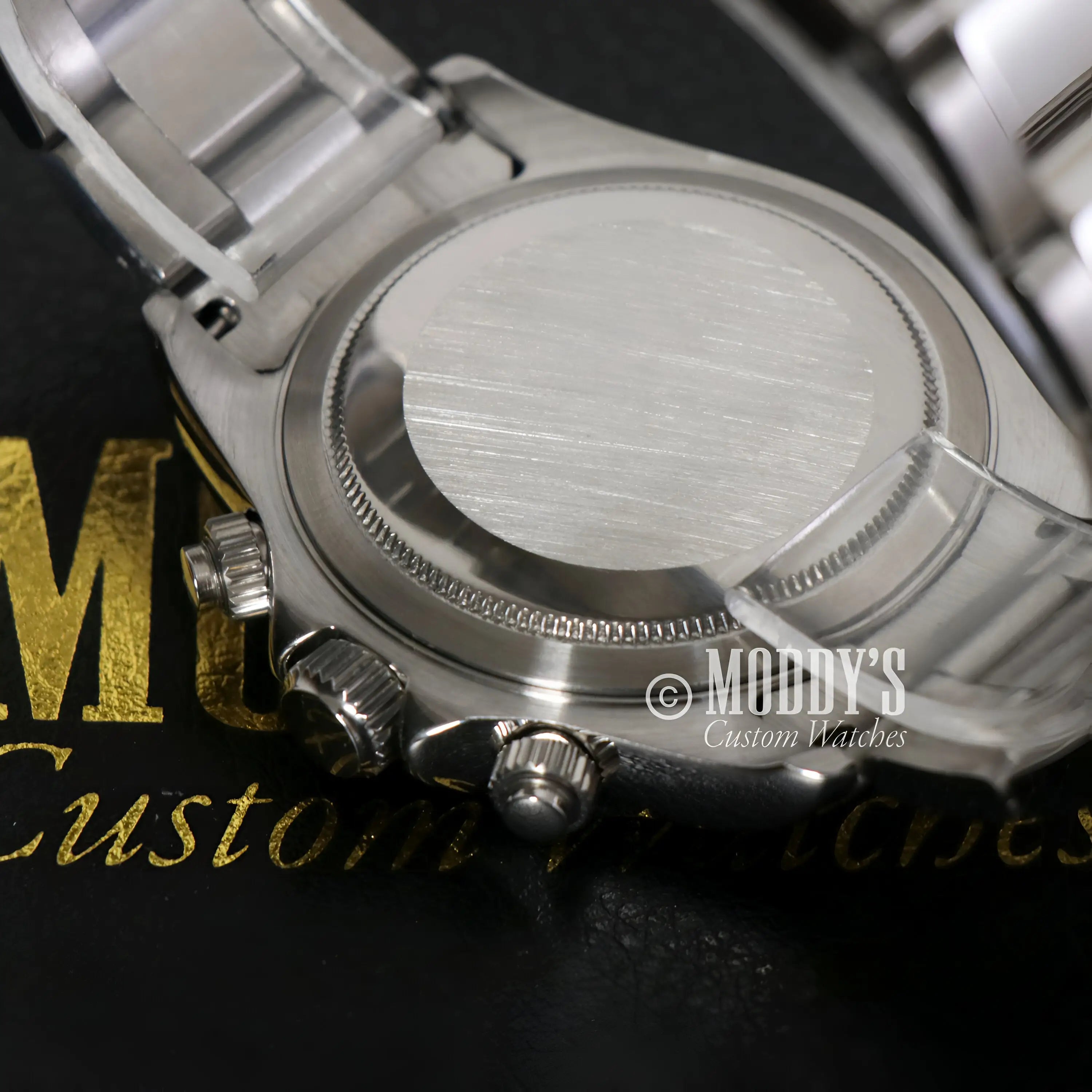 Seiko VK63 hybrid mod Daytona watch with stainless steel 316L bracelet