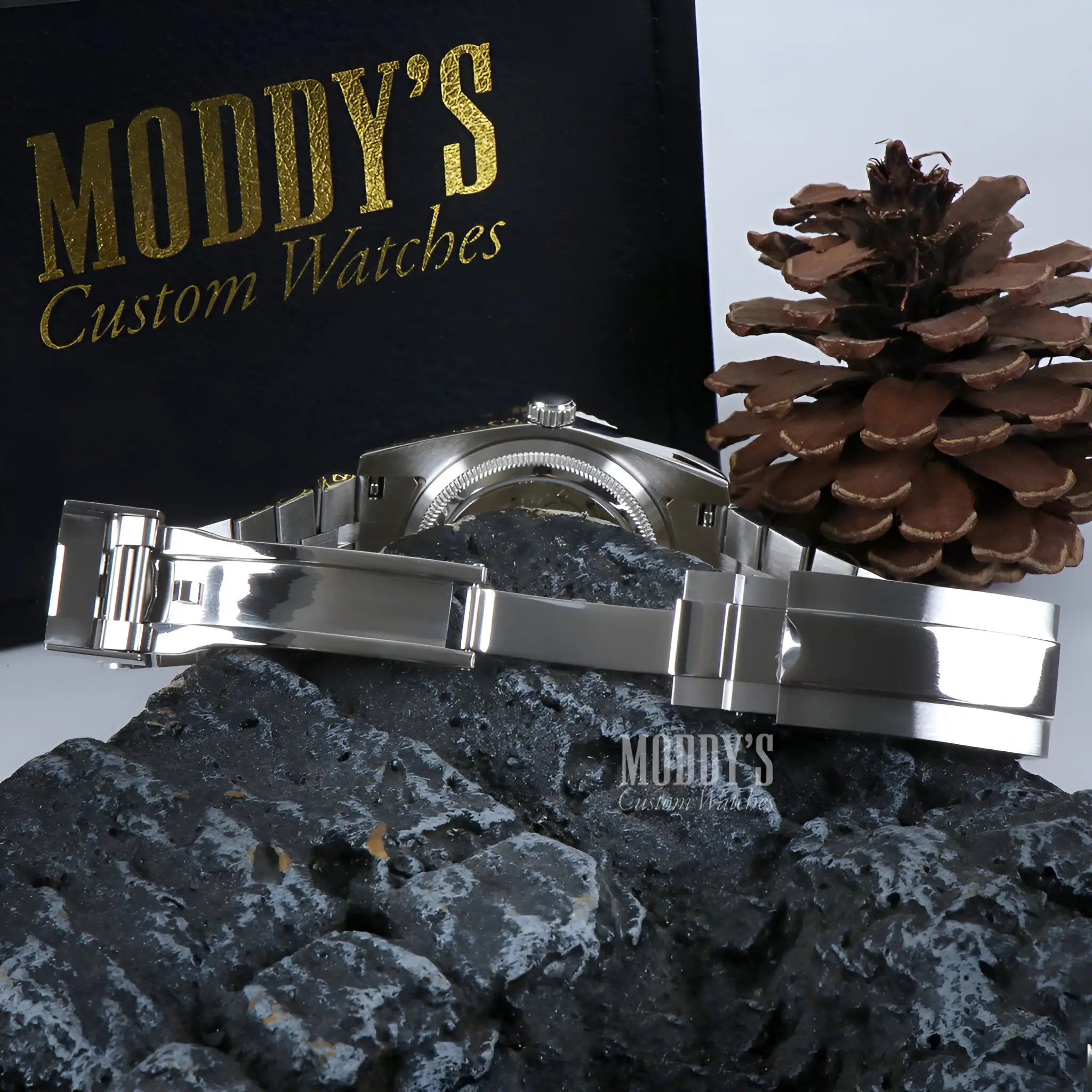 Seiko mod Datejust with NH35 movement in 316L steel