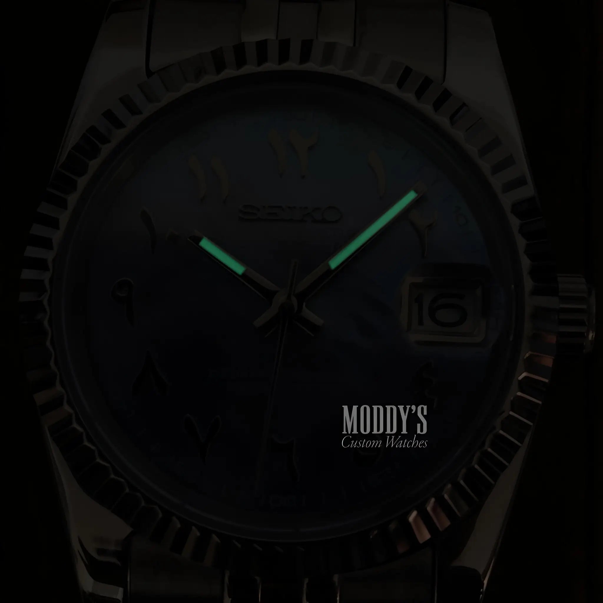 Seiko mod Datejust watch with Seiko NH35 automatic movement, 316L stainless steel