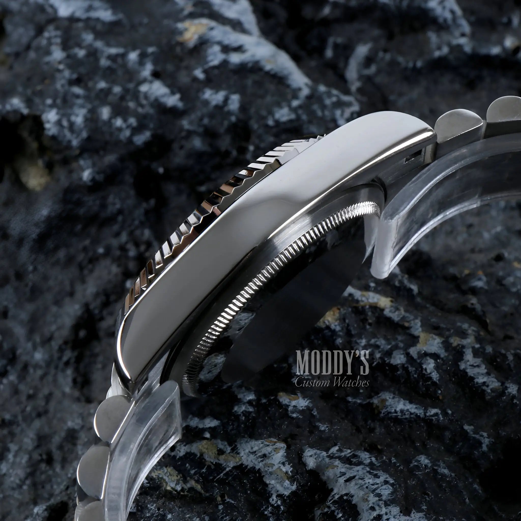 Seiko mod Datejust with NH35 automatic and black bezel