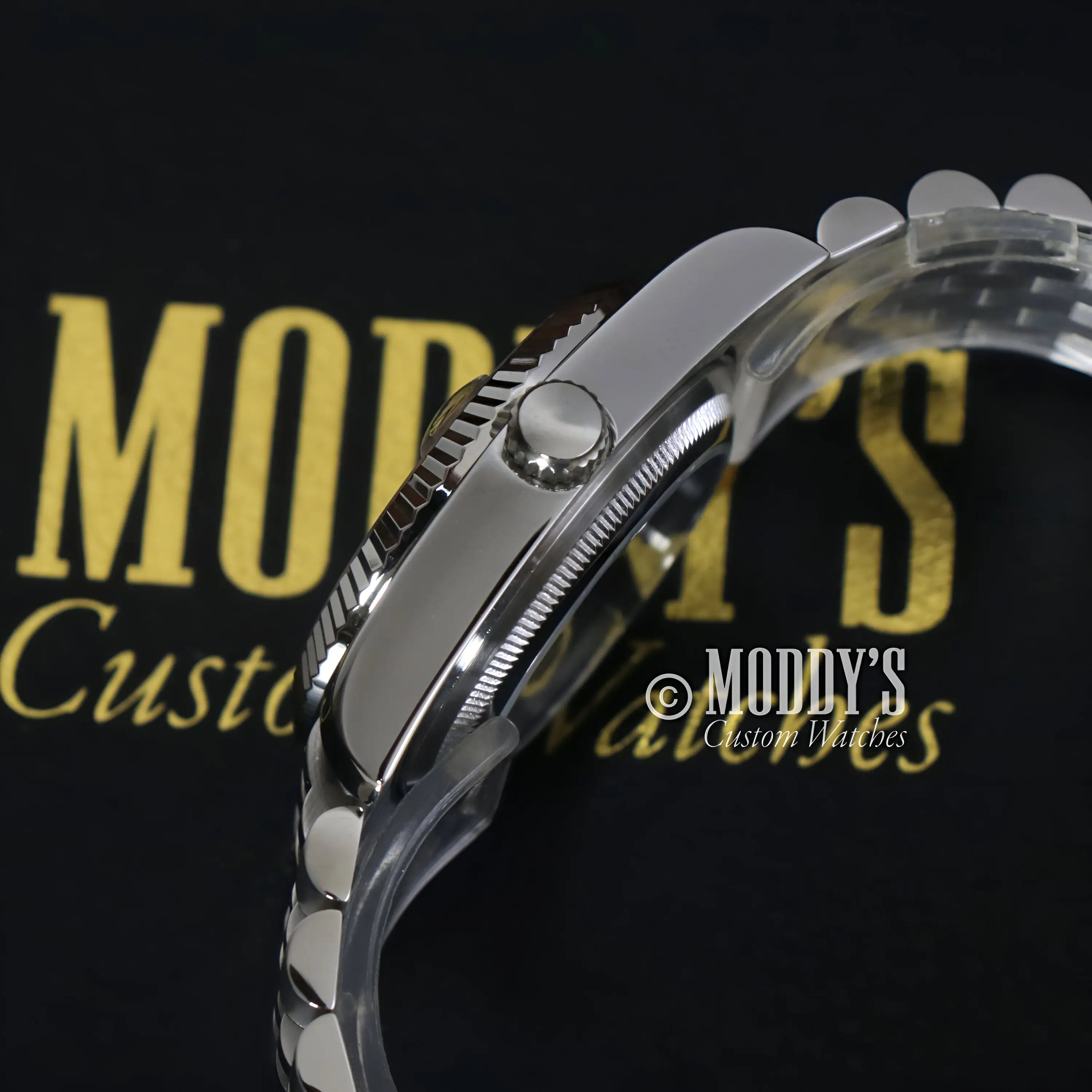 Seiko mod Datejust watch with 316L stainless steel and Seiko NH35 automatic movement