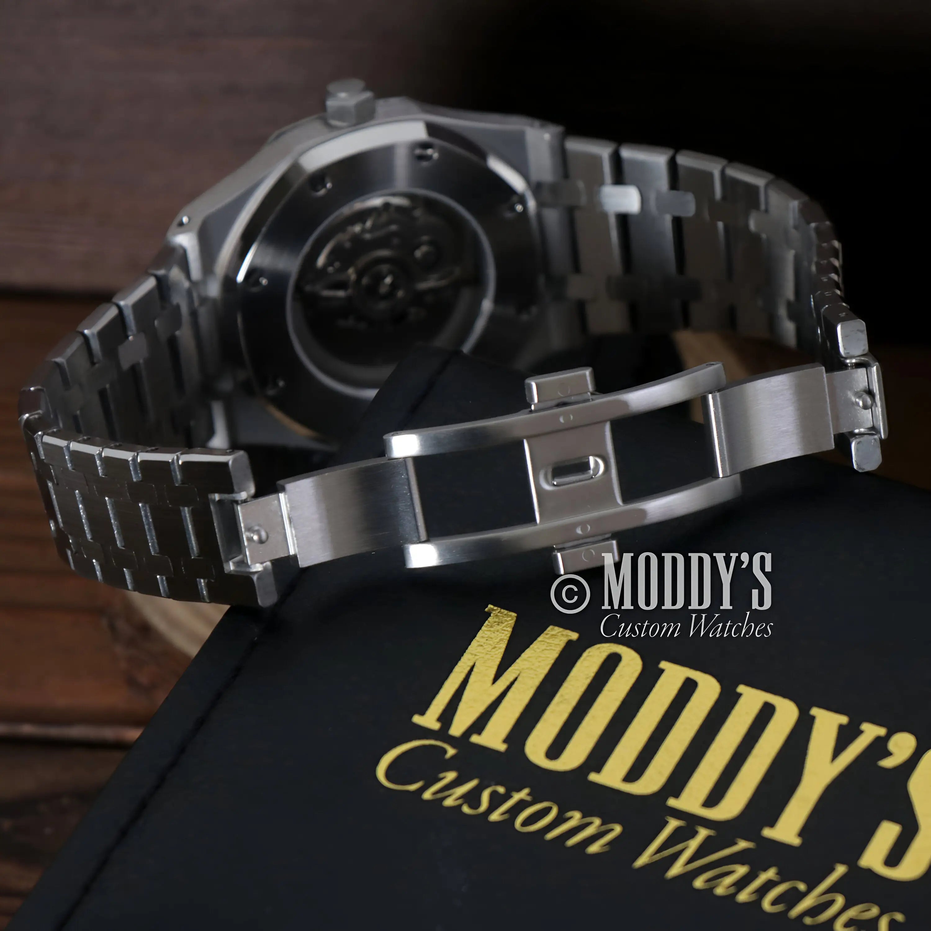 Royal Seikoak Olive Green watch with Seiko NH35 automatic skeletonized movement