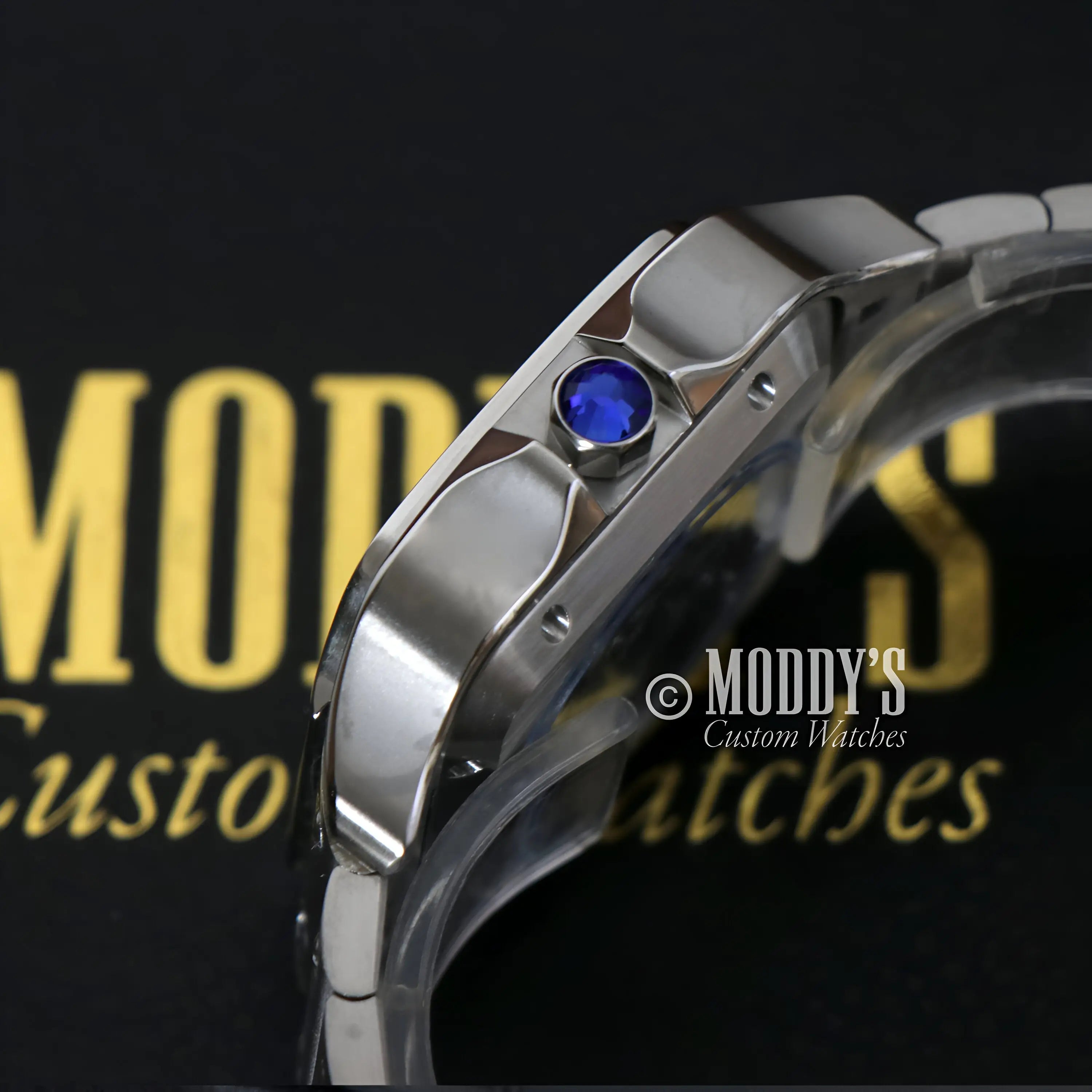 Santeiko White Skeleton Seiko mod Santos with NH70 movement