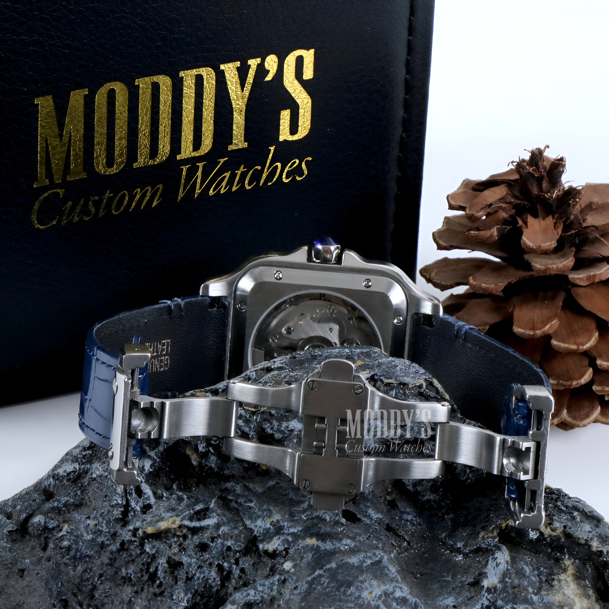 Santeiko | White Blue Leather