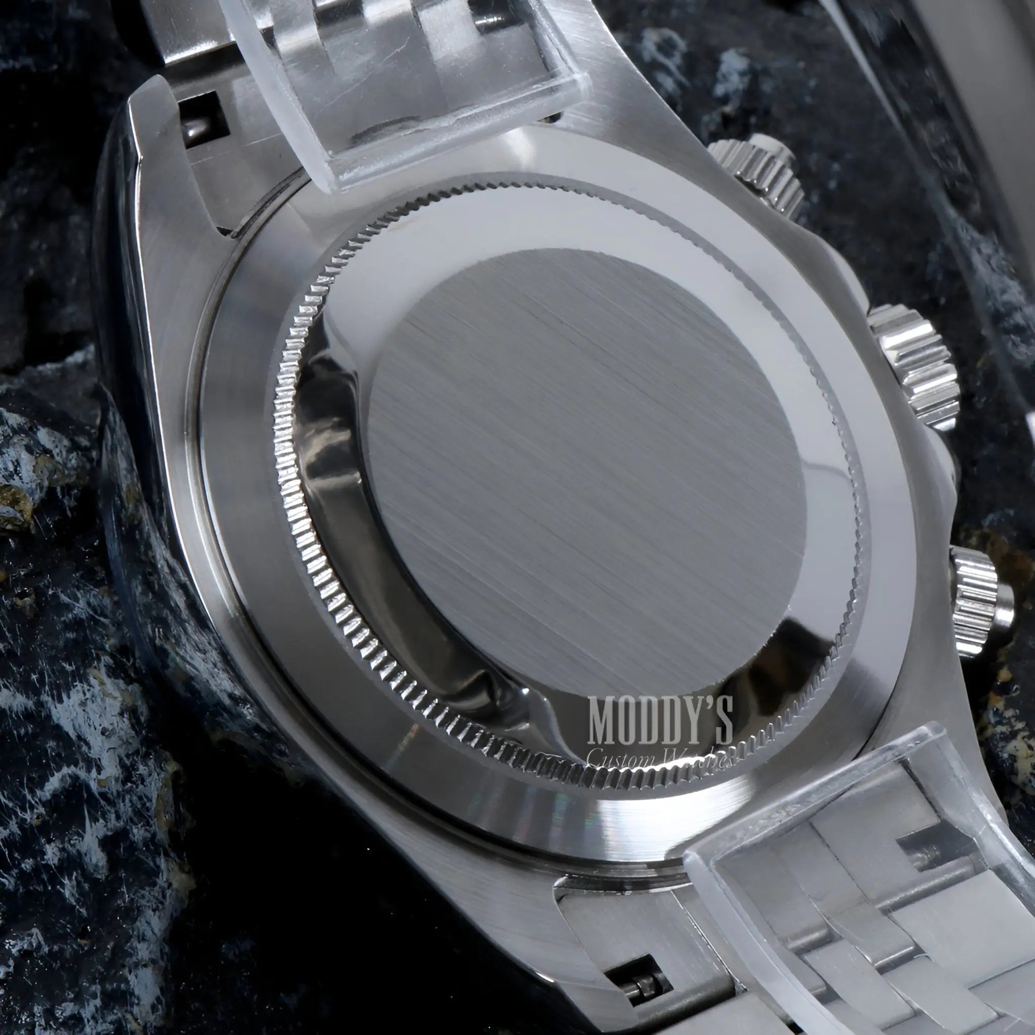 Seiko VK63 Hybrid Chrono Blue watch with silver stainless steel case