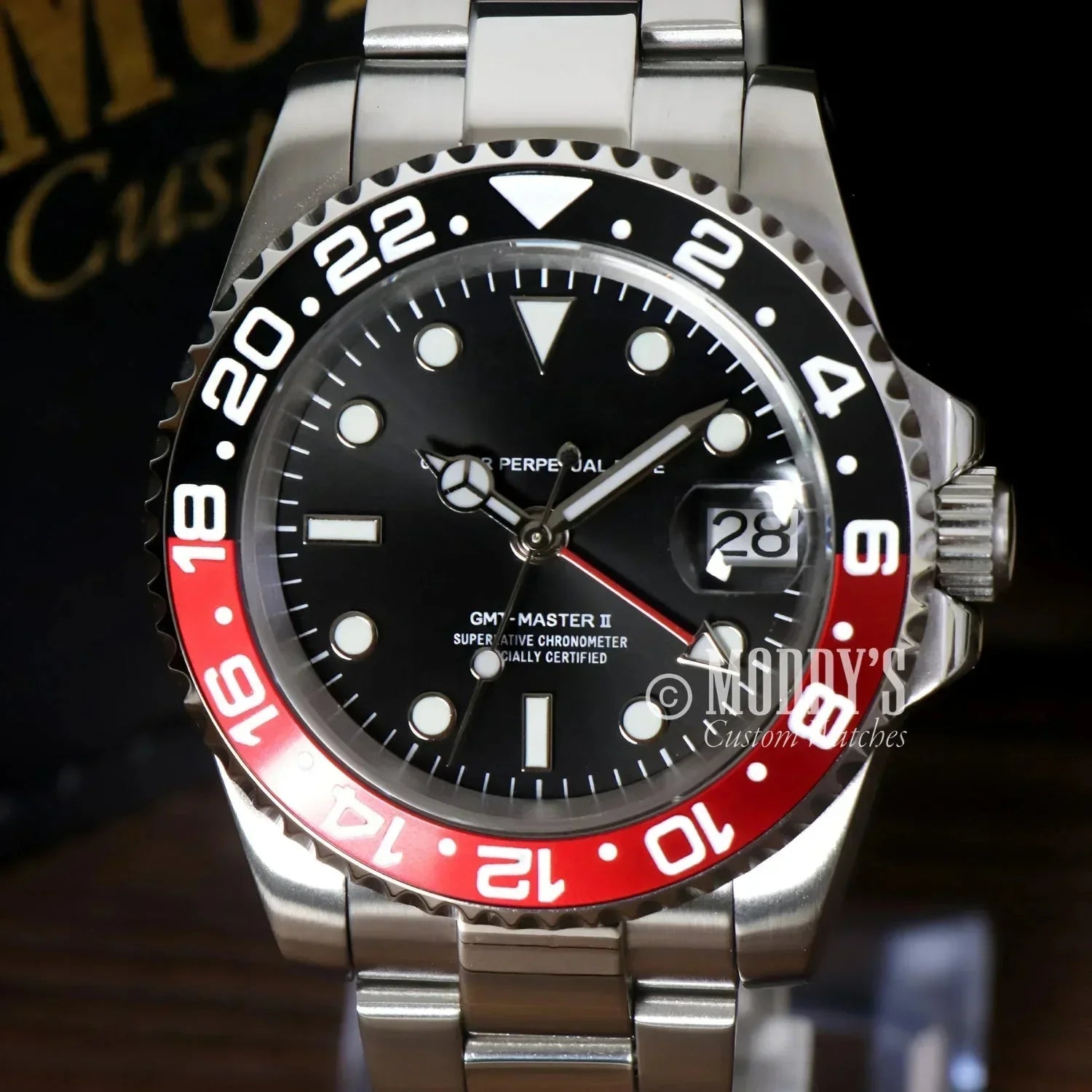 Stainless Steel GMT-Master II GMTeiko Coke with NH34 Automatic Movement and 904L Stainless Steel