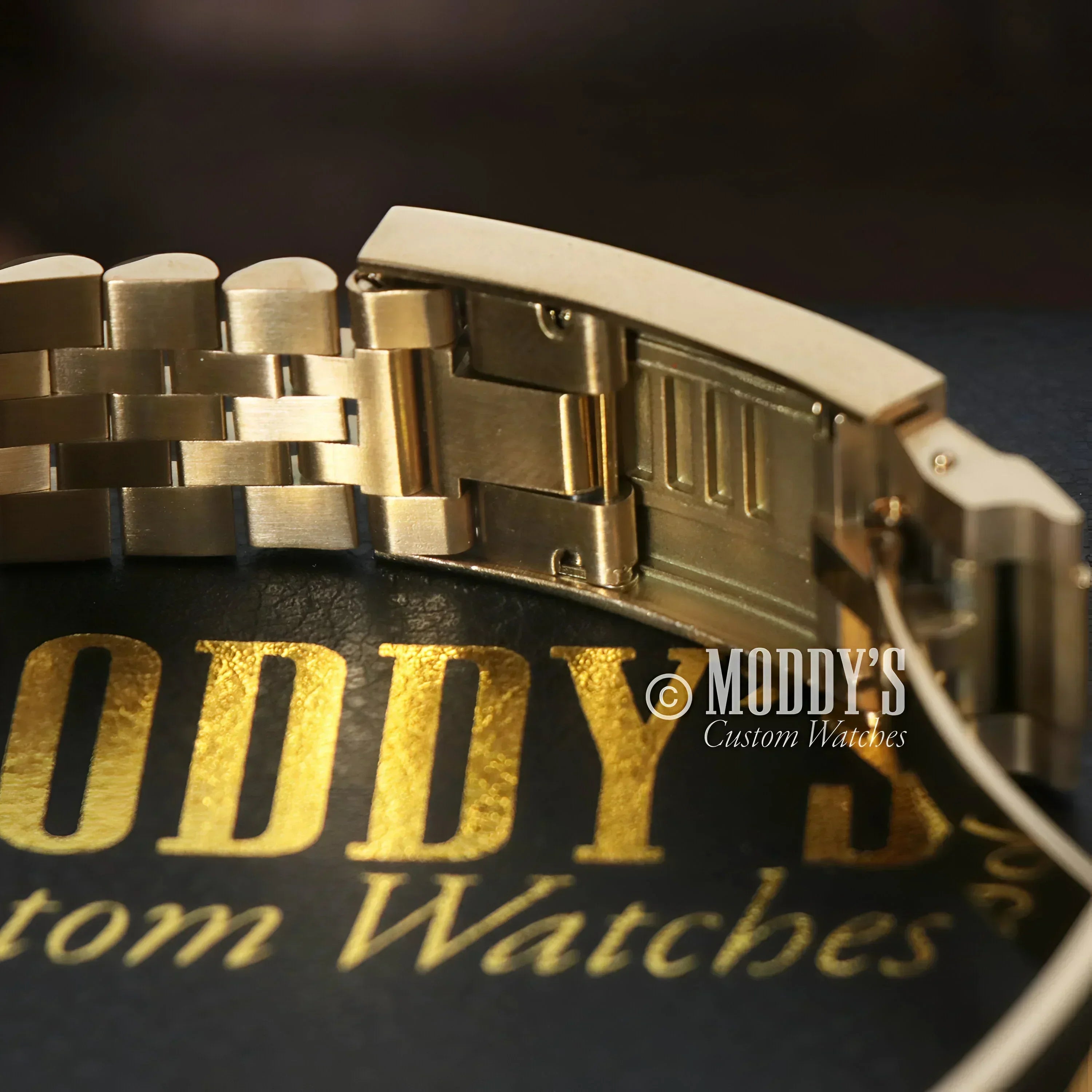 Gold watch band clasp for GMTeiko | Gold, ideal for Seiko Mod GMT with NH34 automatic movement