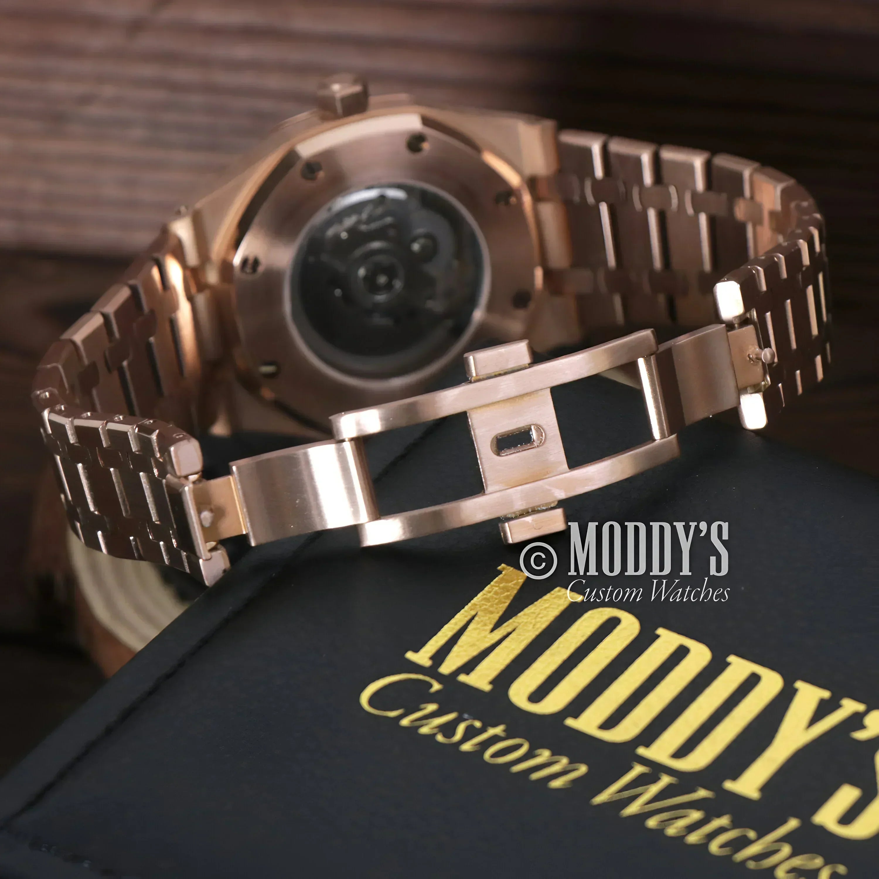 Rose Gold Wristwatch from Royal Seikoak featuring Seiko NH35 Automatic movement