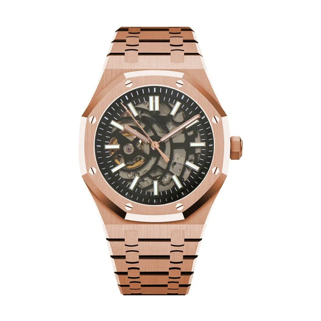 Royal Seikoak | Rose Gold Skeleton - Royal Oak - Moddys Custom Watches