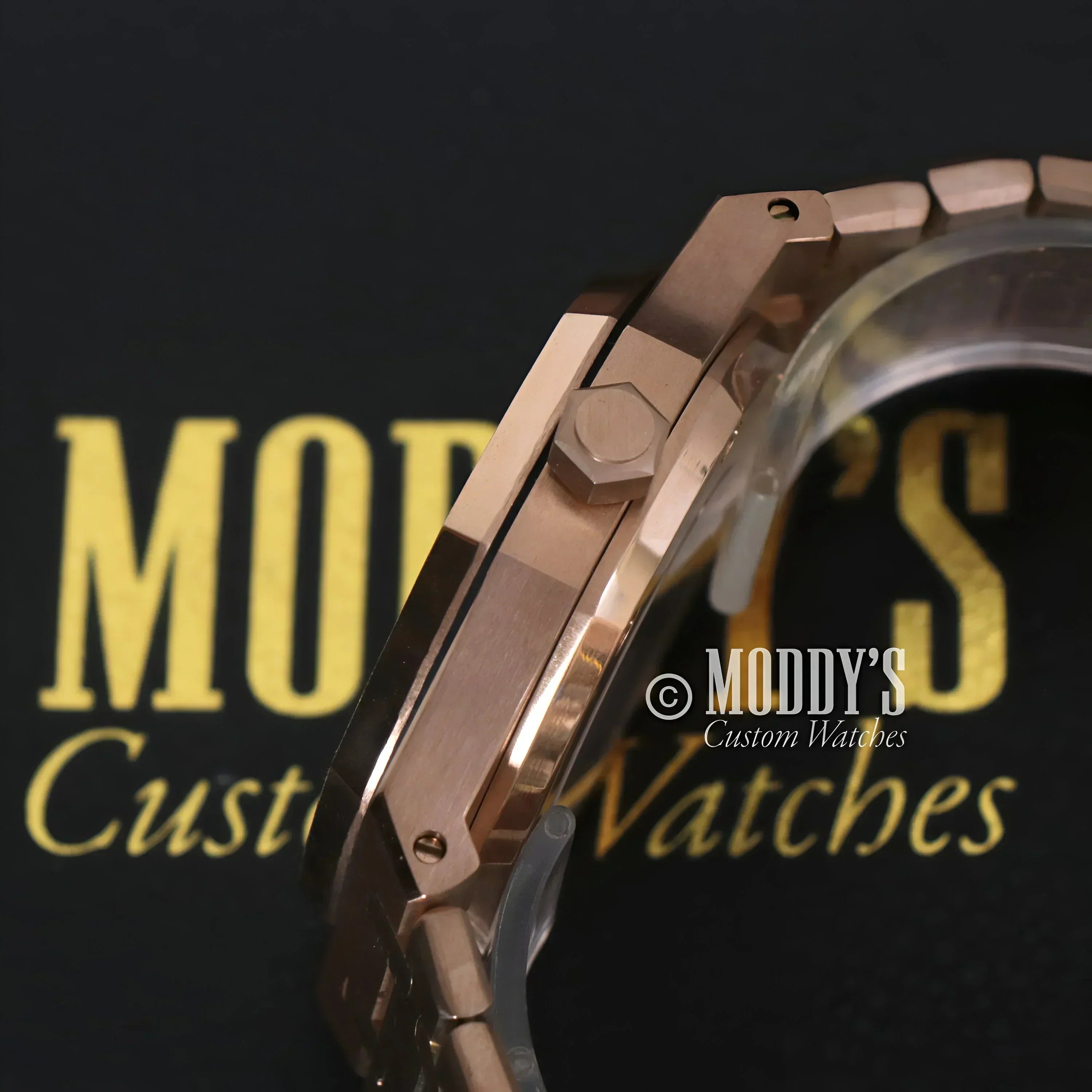 Rose Gold Wristwatch from Royal Seikoak showcasing exquisite Seiko Mod craftsmanship
