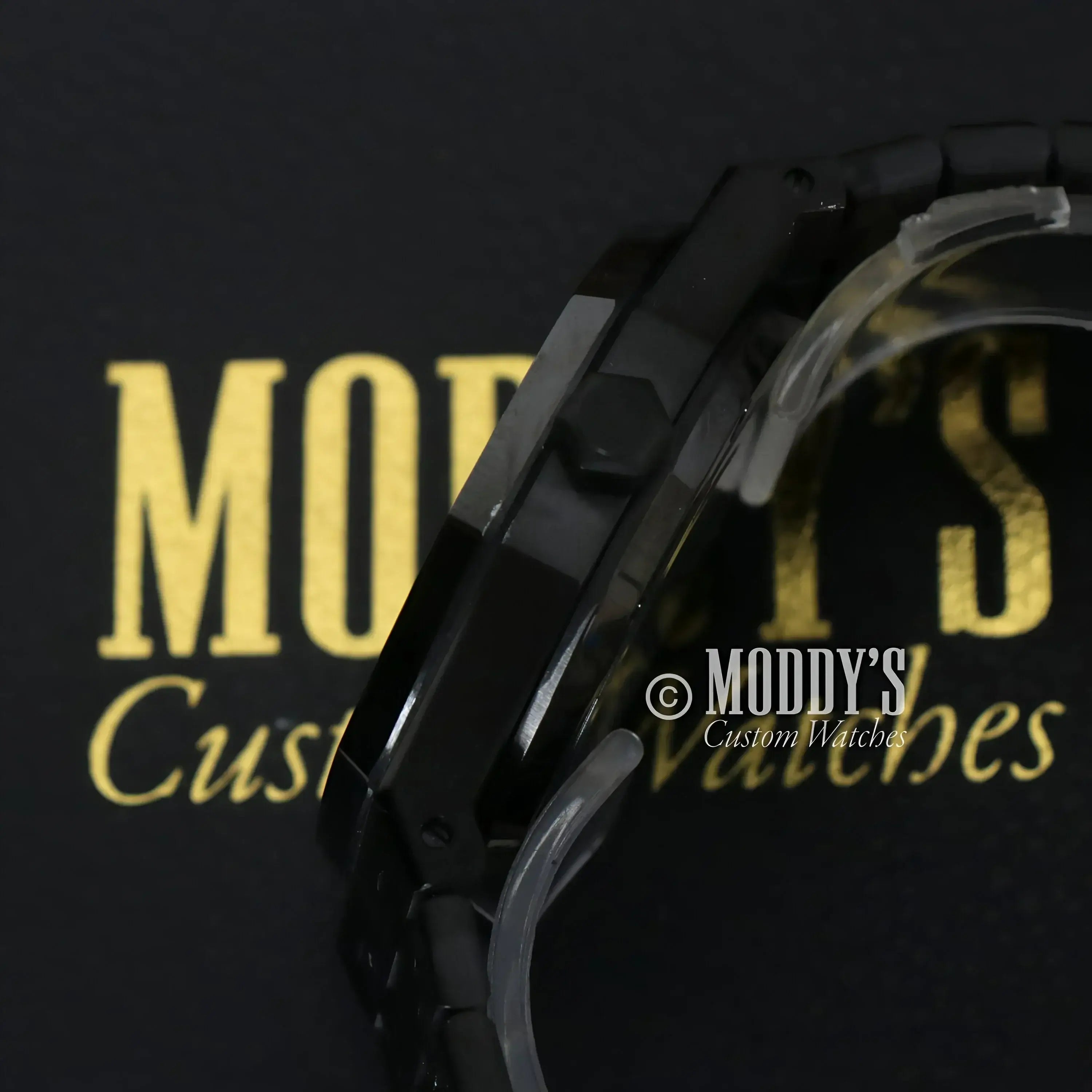 Black wristwatch from Royal Seikoak featuring Seiko NH72 automatic movement