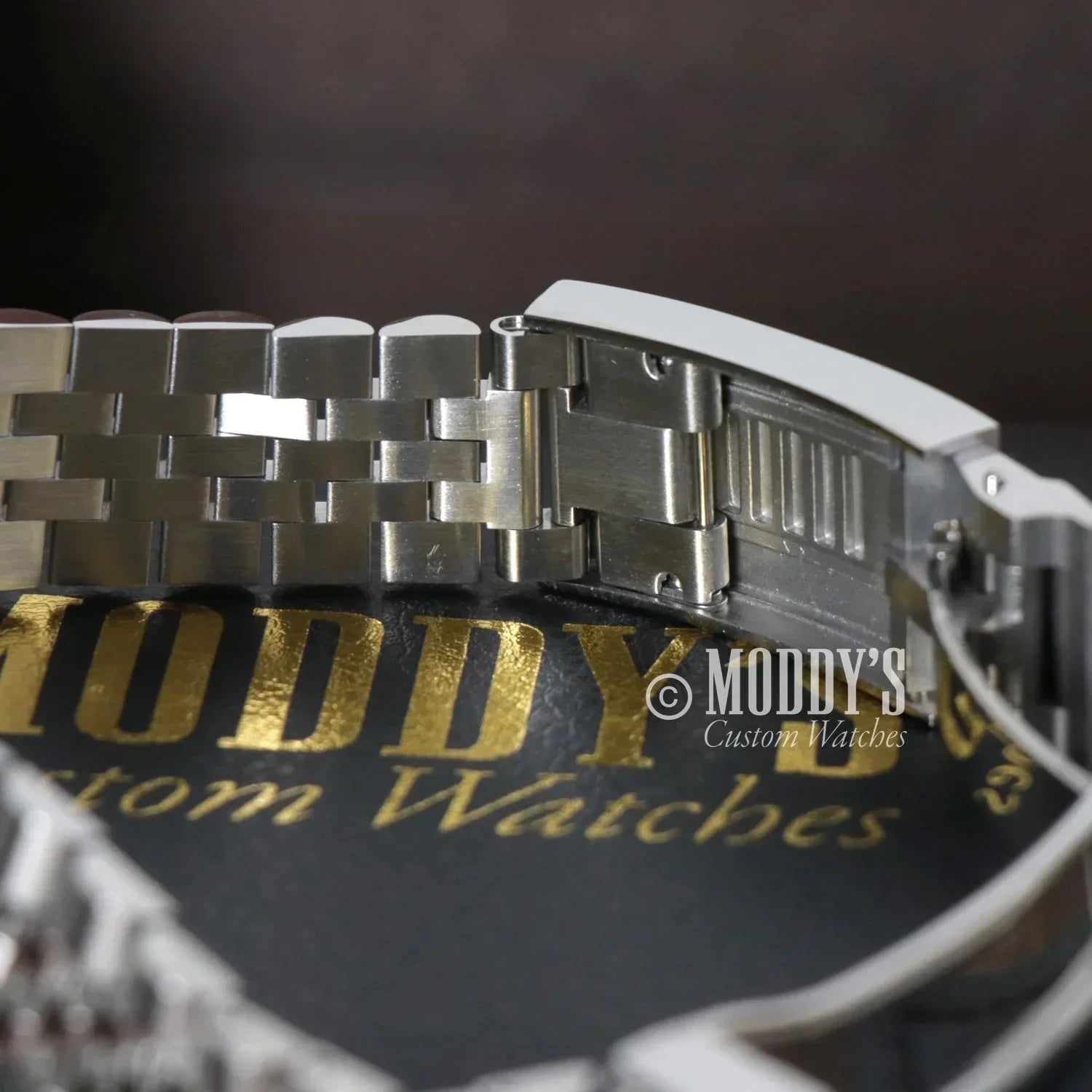 Silver metal watch band for Seikojust Arabic Cosmos, compatible with Seiko mod Datejust