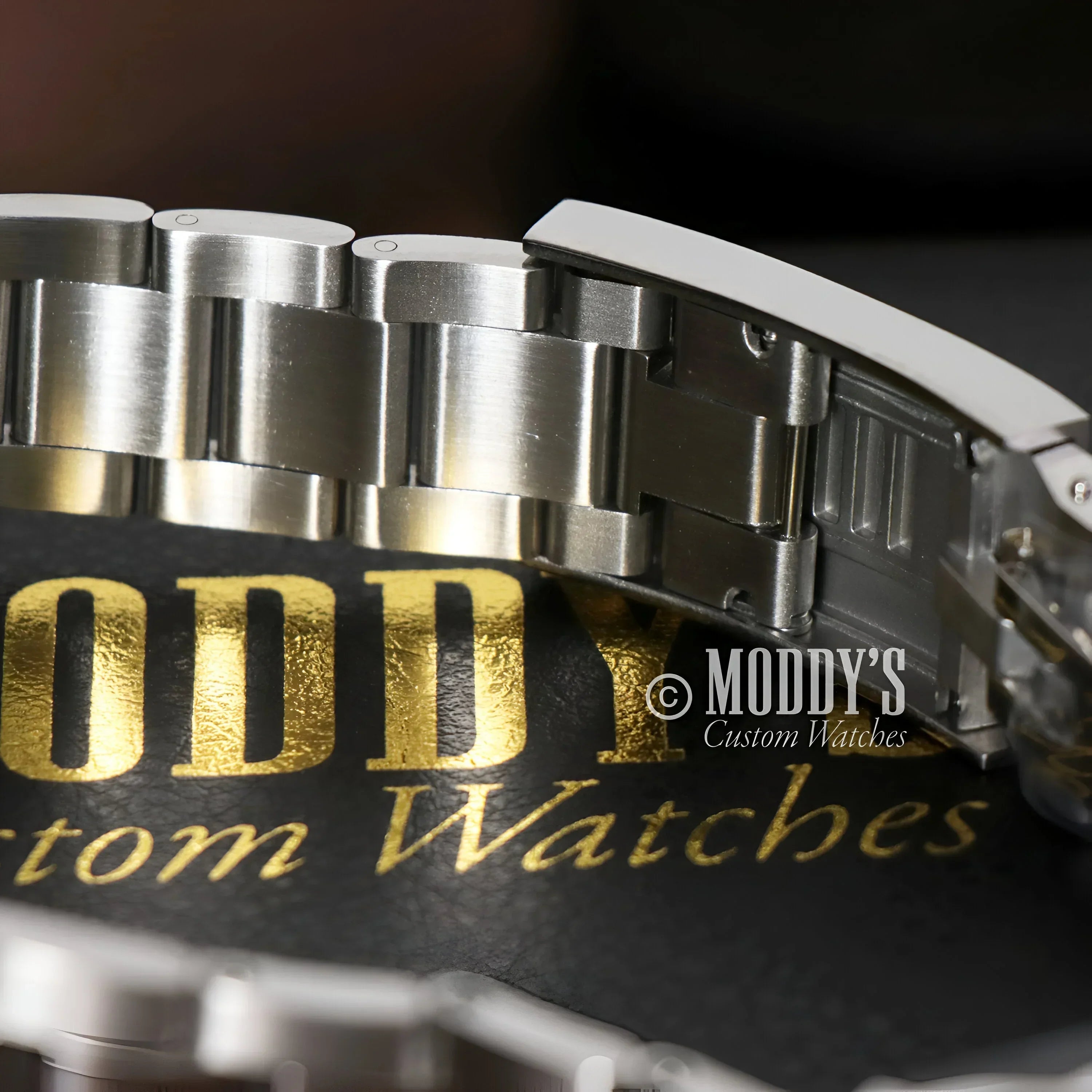 Silver watch band for Seitona Black Panda with VK63 hybrid movement