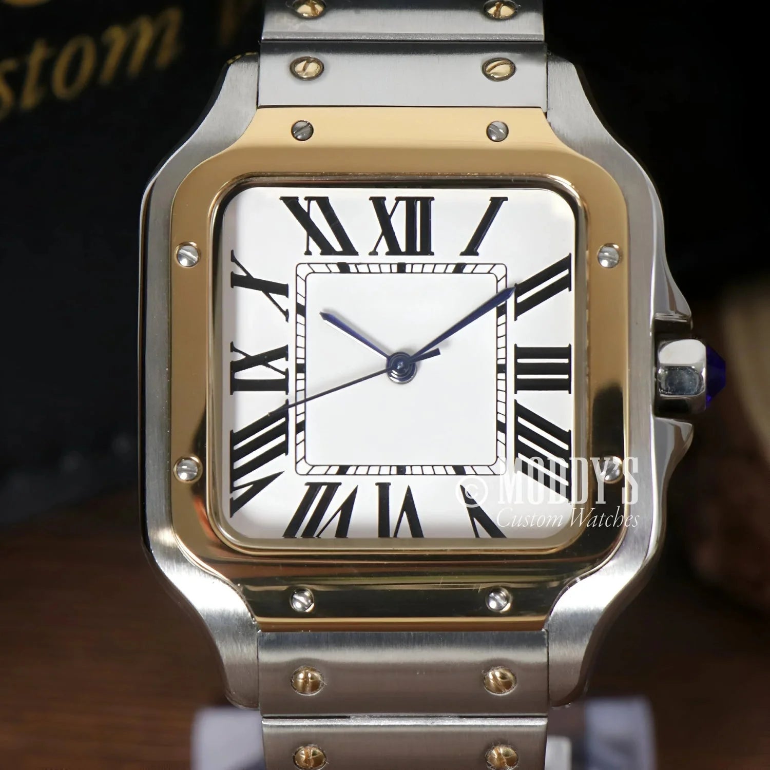 Two-tone square wristwatch Santeiko Gold - Silver with Seiko NH35 automatic movement