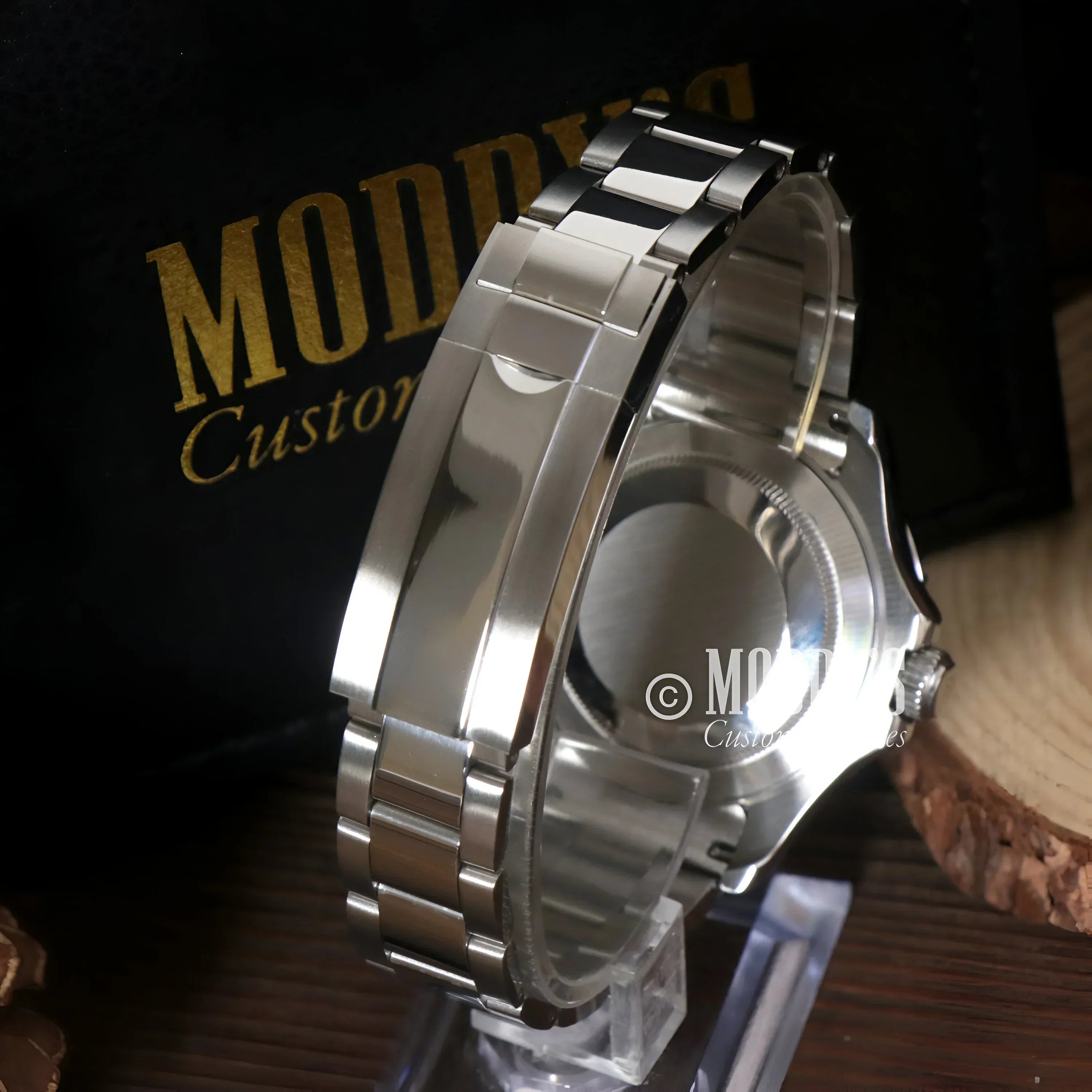 Seikomariner Silver wristwatch with 316L stainless steel band and NH35 automatic movement