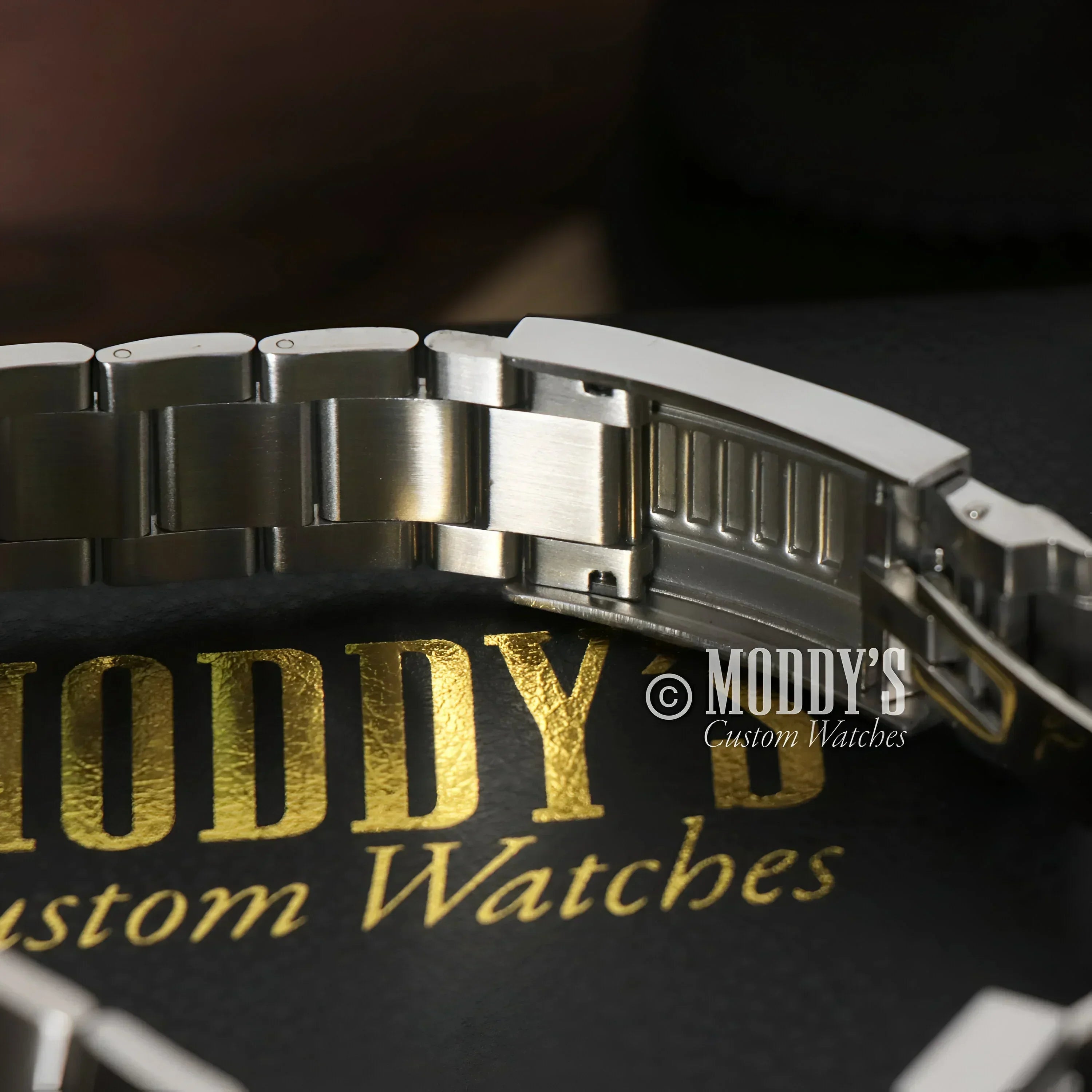 Silver watch bracelet clasp for Seikomariner with NH35 automatic movement