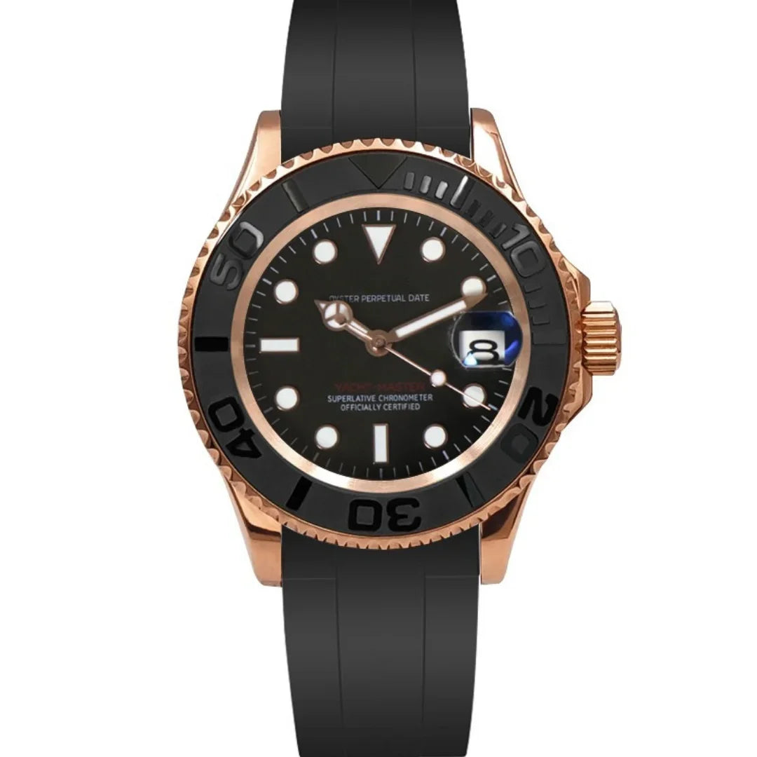 Seikomariner | Rose Gold - Black - Submariner / Gmt - Moddys Custom Watches