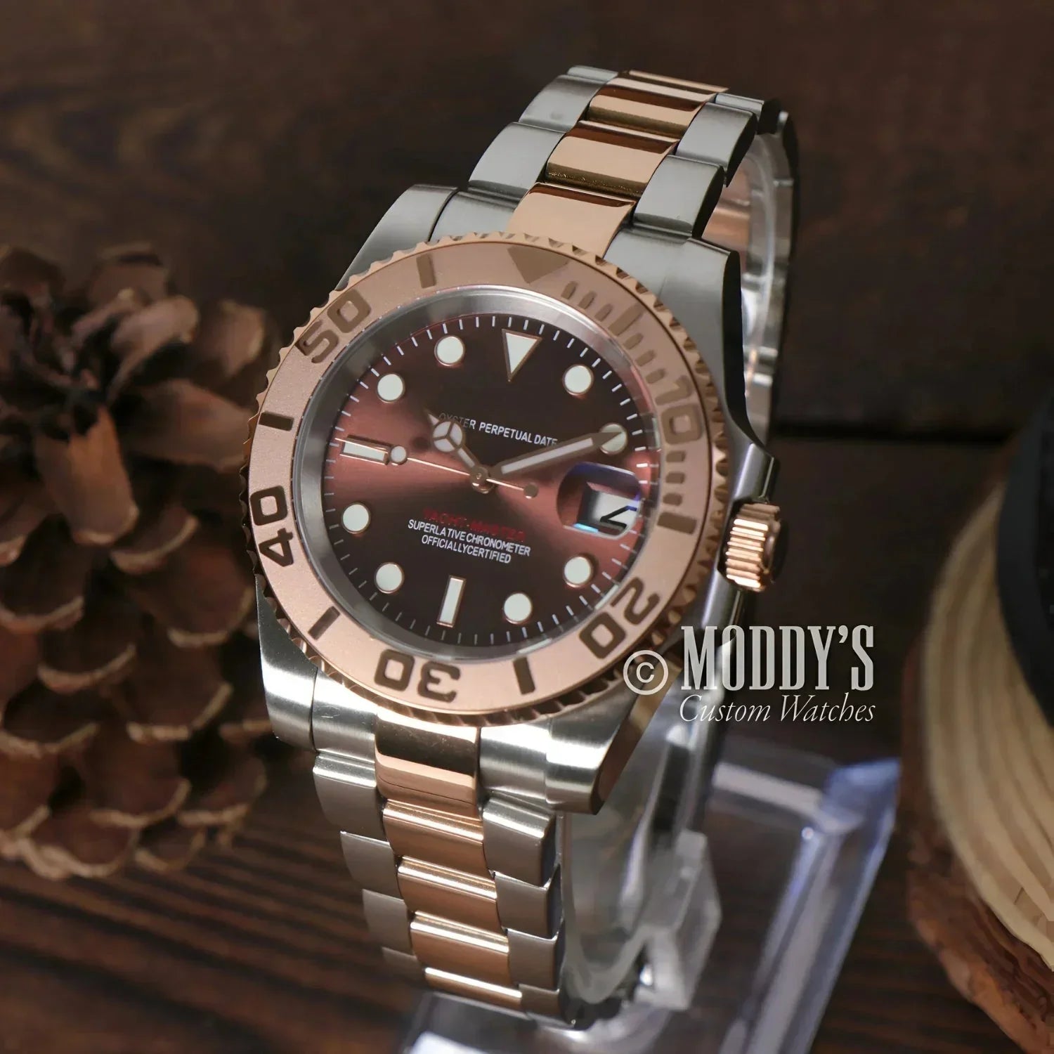 Two-tone Rolex Yacht-Master wristwatch in Seikomariner | Rose Gold, featuring NH35 automatic movement