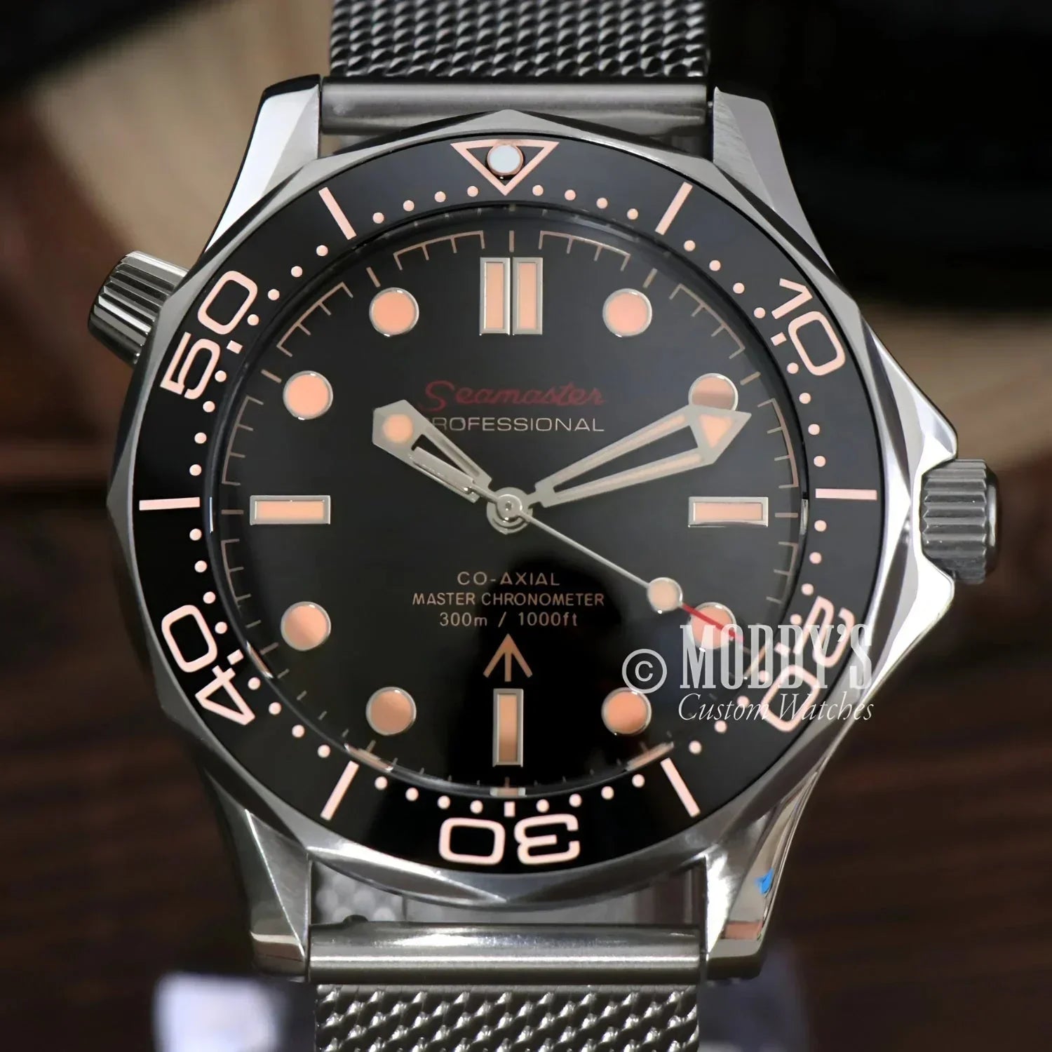 Seikomaster James Bond 007 watch featuring Seiko mod Seamaster and NH35 automatic movement