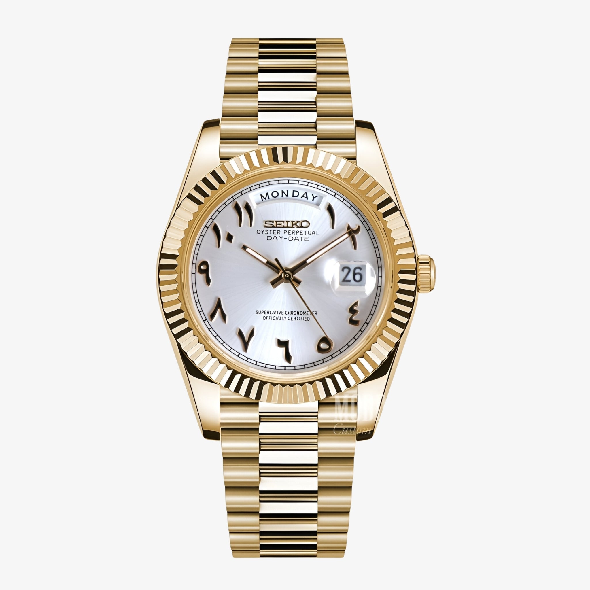 Seikojust | Daydate Yellow Gold - White Arabic