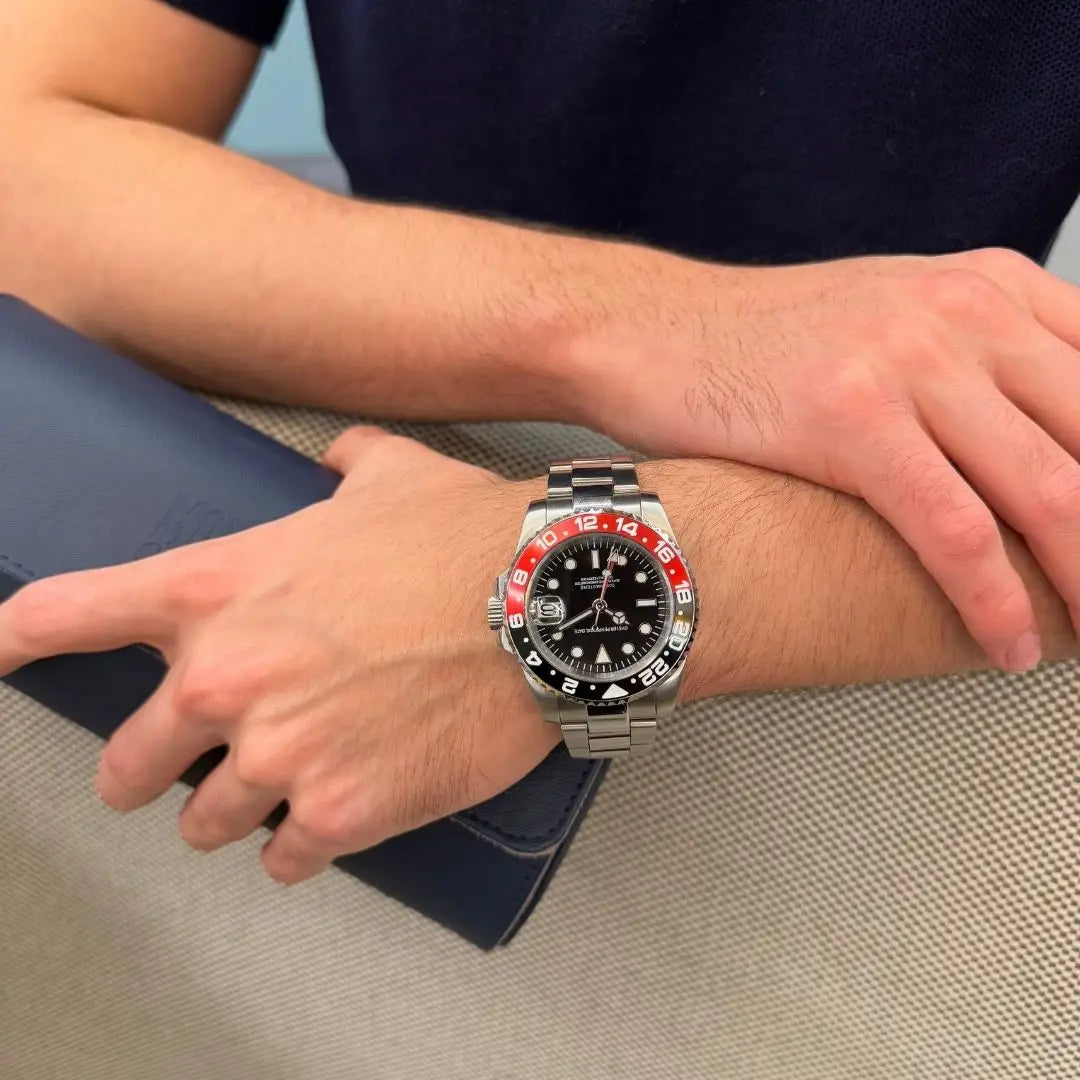 GMTeiko Coke Rolex GMT-Master II mod with Seiko NH34 automatic, stainless steel case