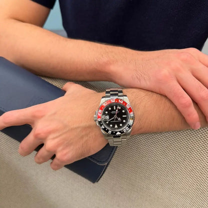 GMTeiko Coke Rolex GMT-Master II mod with Seiko NH34 automatic, stainless steel case