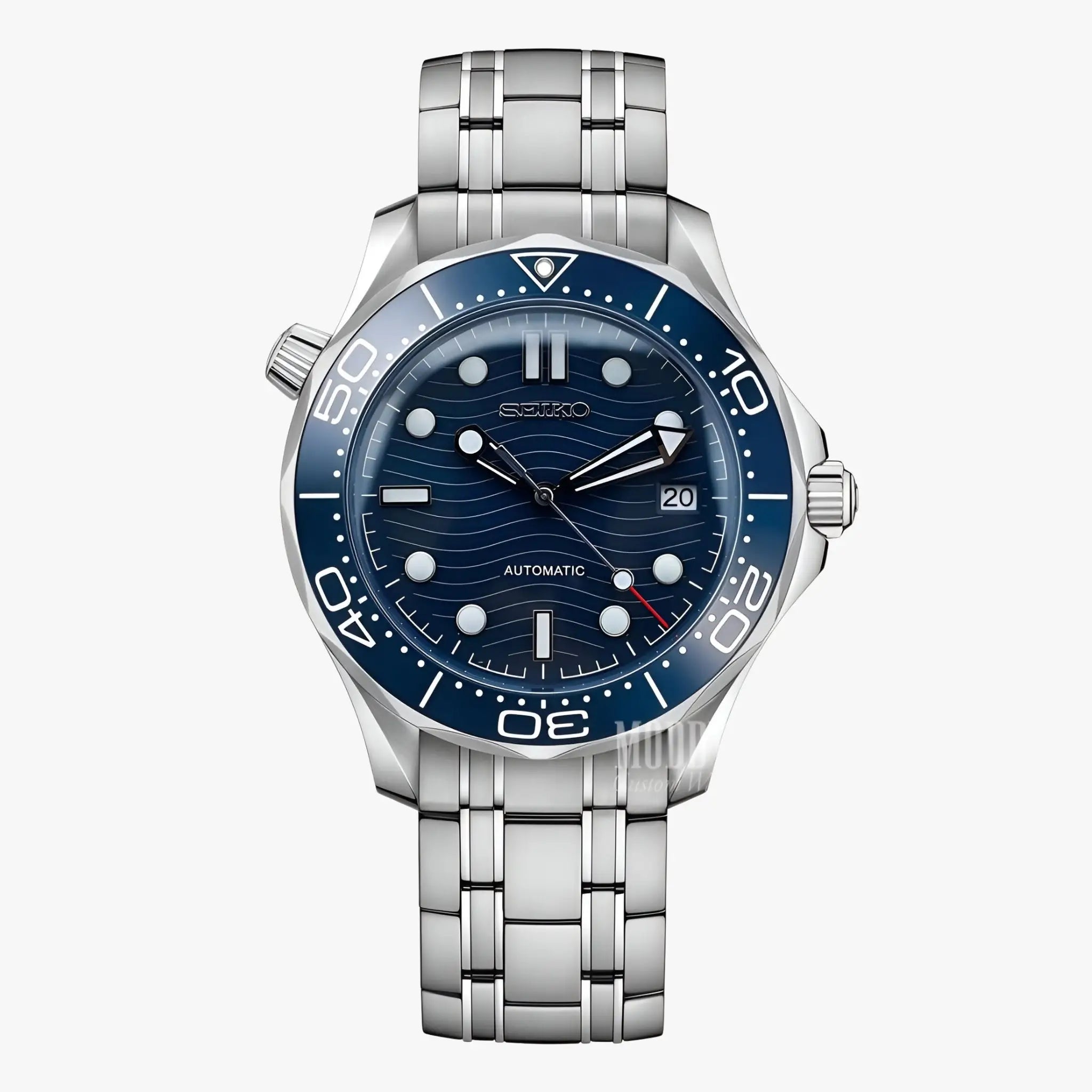Prestigious Seiko NH35 automatic Seikomaster Blue diver’s watch