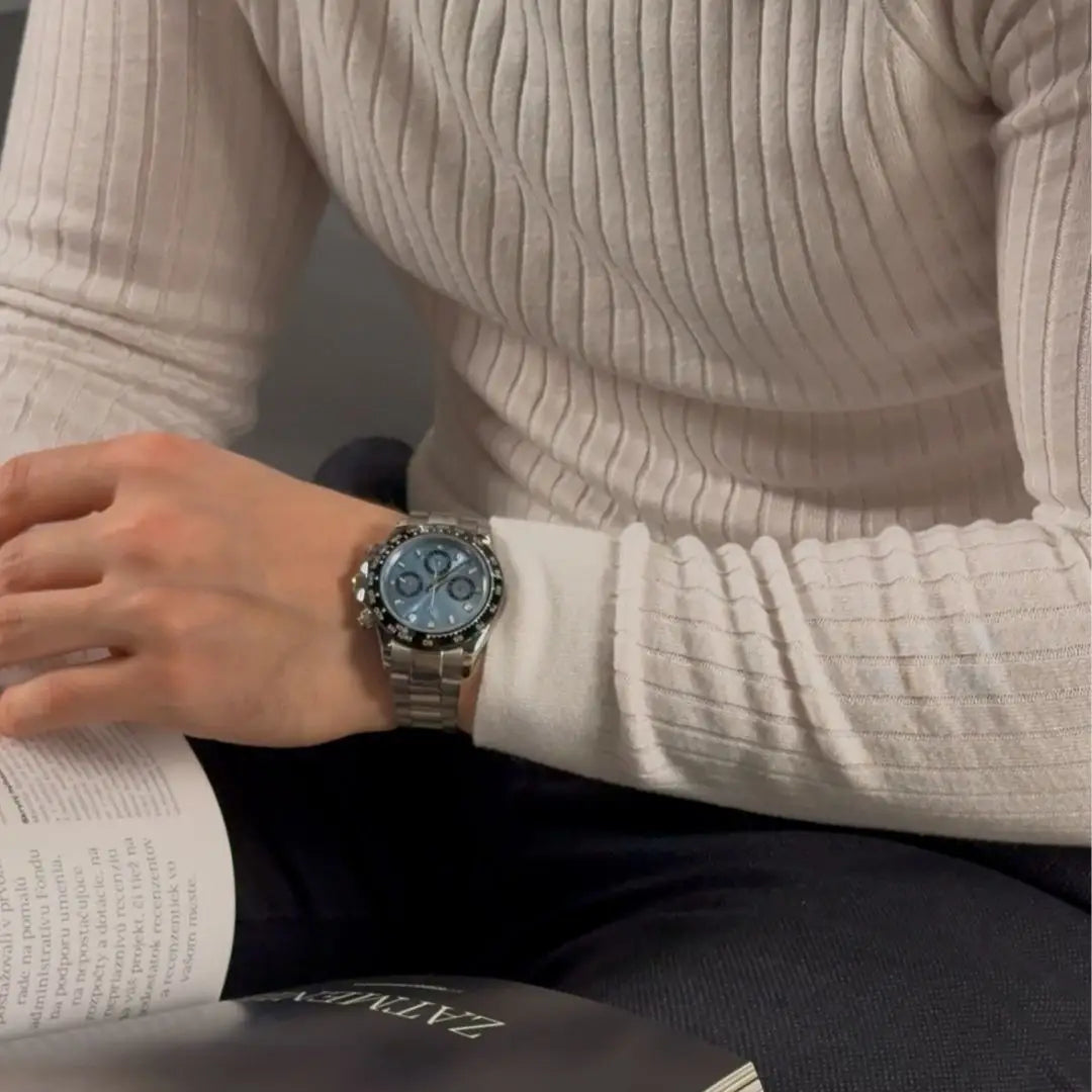 Seiko VK63 hybrid Seiko mod Daytona in iconic Daytona design