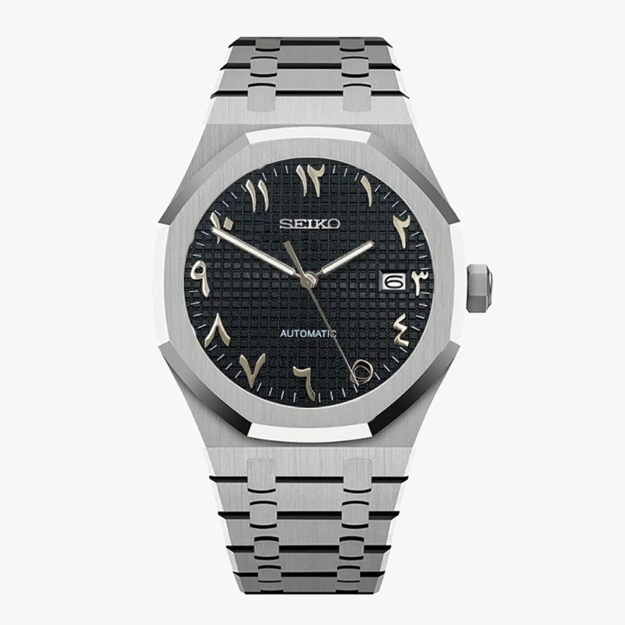 Royal Seikoak Arabic Black watch with Seiko NH35 automatic movement
