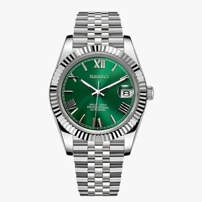 Green Seiko NH35 Automatic Mod Datejust with 316L Steel
