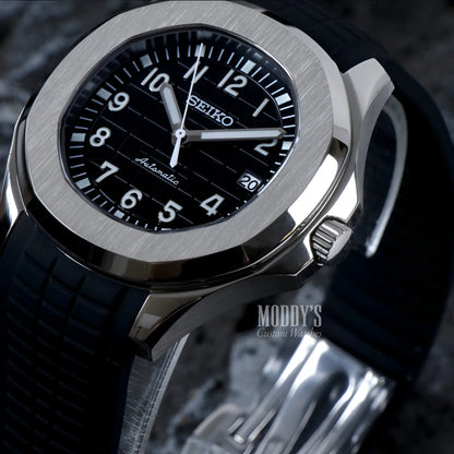 Seikonaut Black: Seiko NH35 automatic mod Aquanaut with black dial