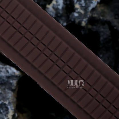 Seiko Mod Aquanaut brown diamond textured watch band