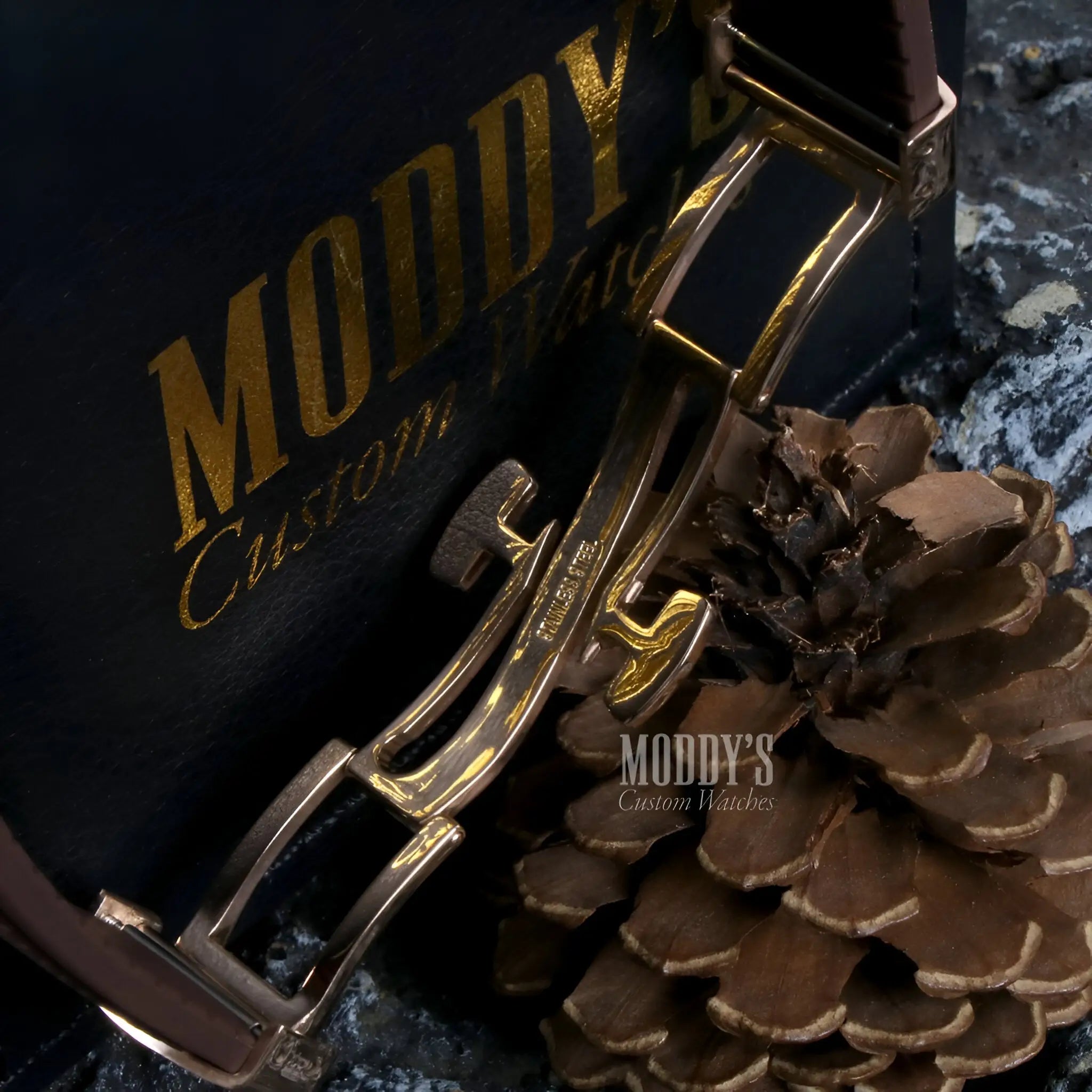 Seiko mod aquanaut brown rose gold watch with NH35 movement