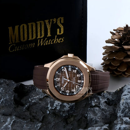 Seikonaut Brown Rose Gold Diver Watch with Seiko NH35 Automatic Movement