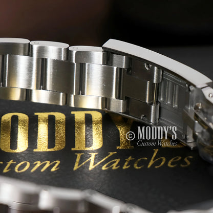 Seiko VK63 Hybrid stainless steel 316L watch band with folding clasp