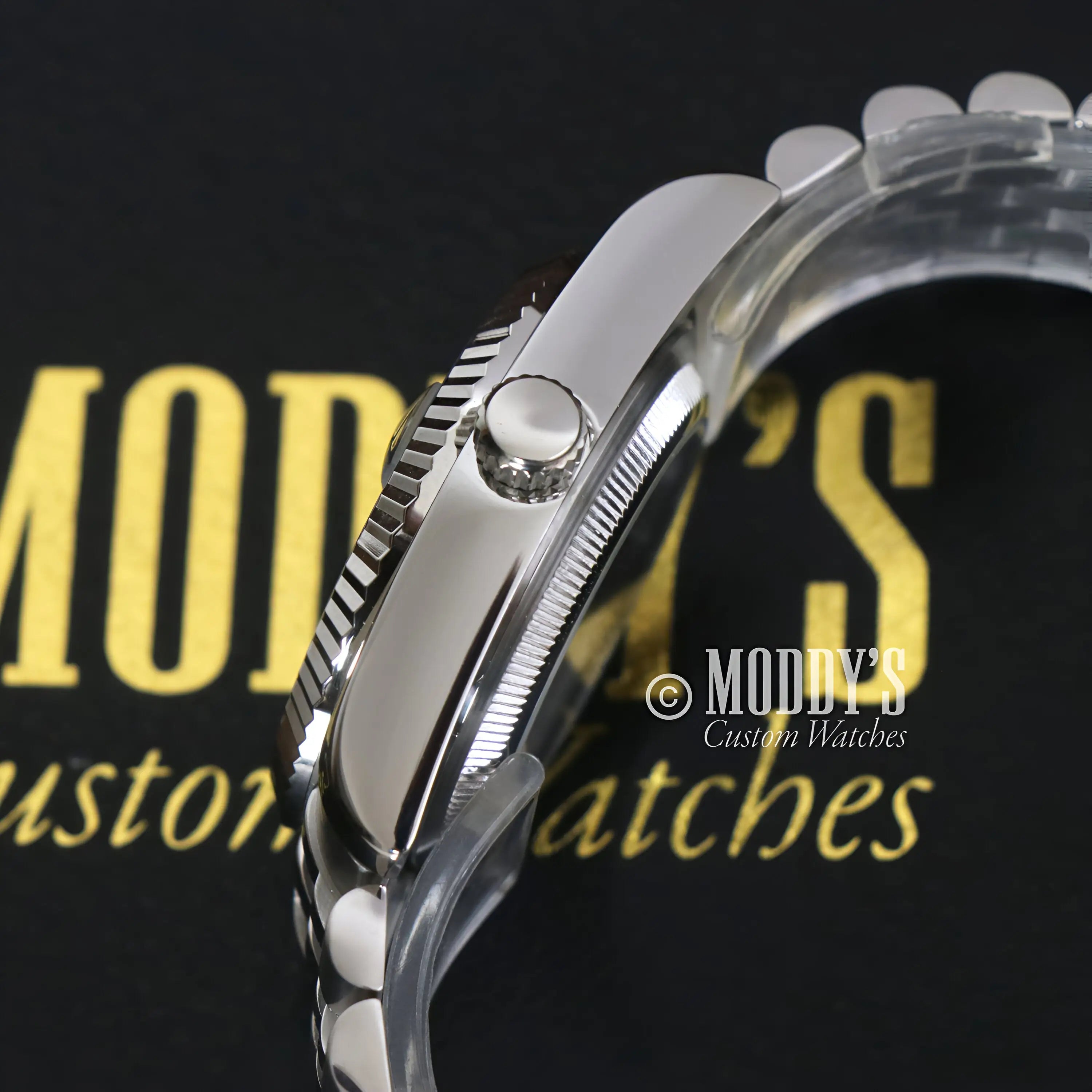 Seiko mod Datejust watch with NH35 movement and 316L steel