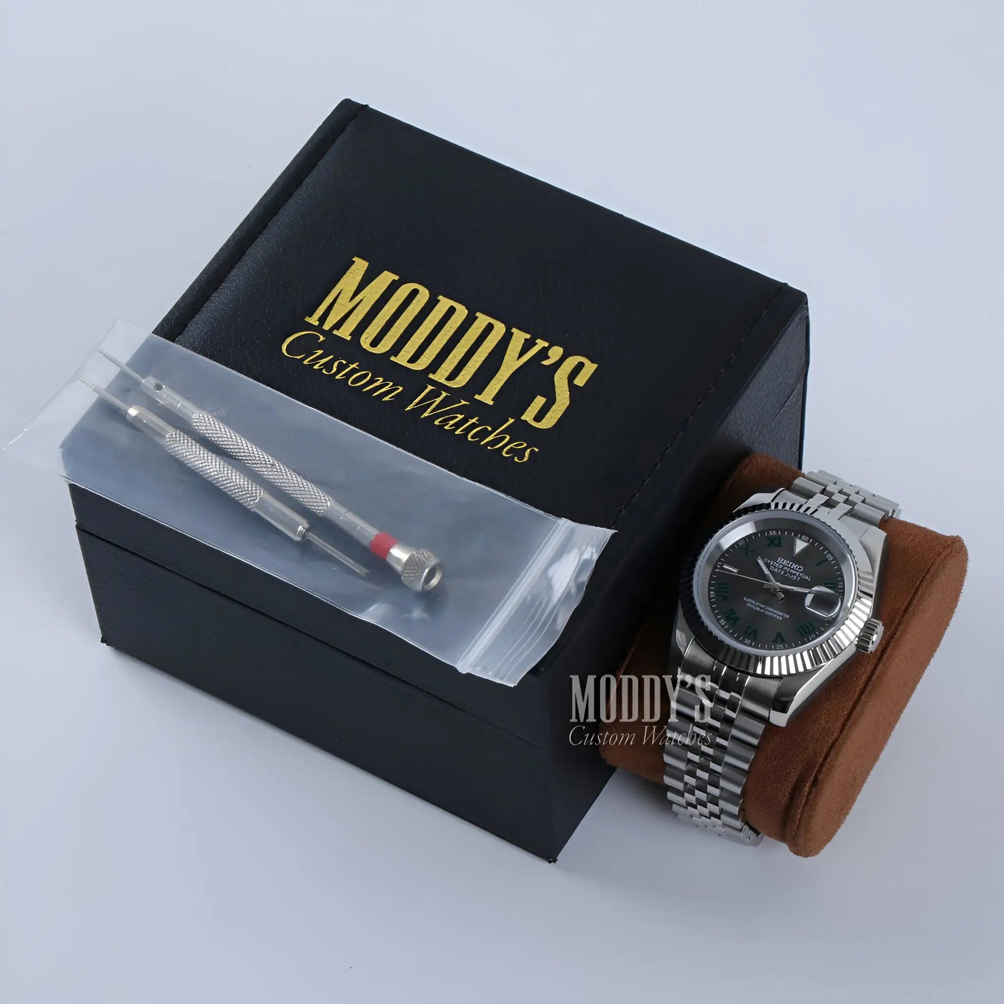 Seiko NH35 automatic Datejust watch with 316L stainless steel bracelet