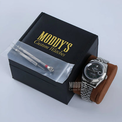 Seiko NH35 automatic Datejust watch with 316L stainless steel bracelet