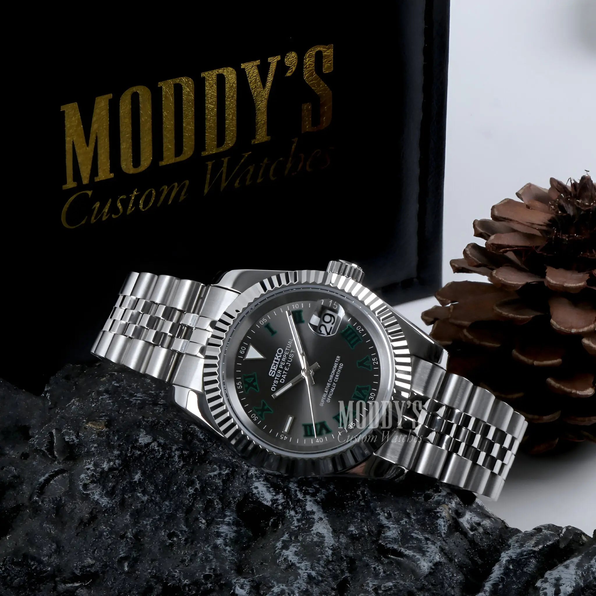 Seikojust Wimbledon watch with Seiko NH35 automatic 316L steel