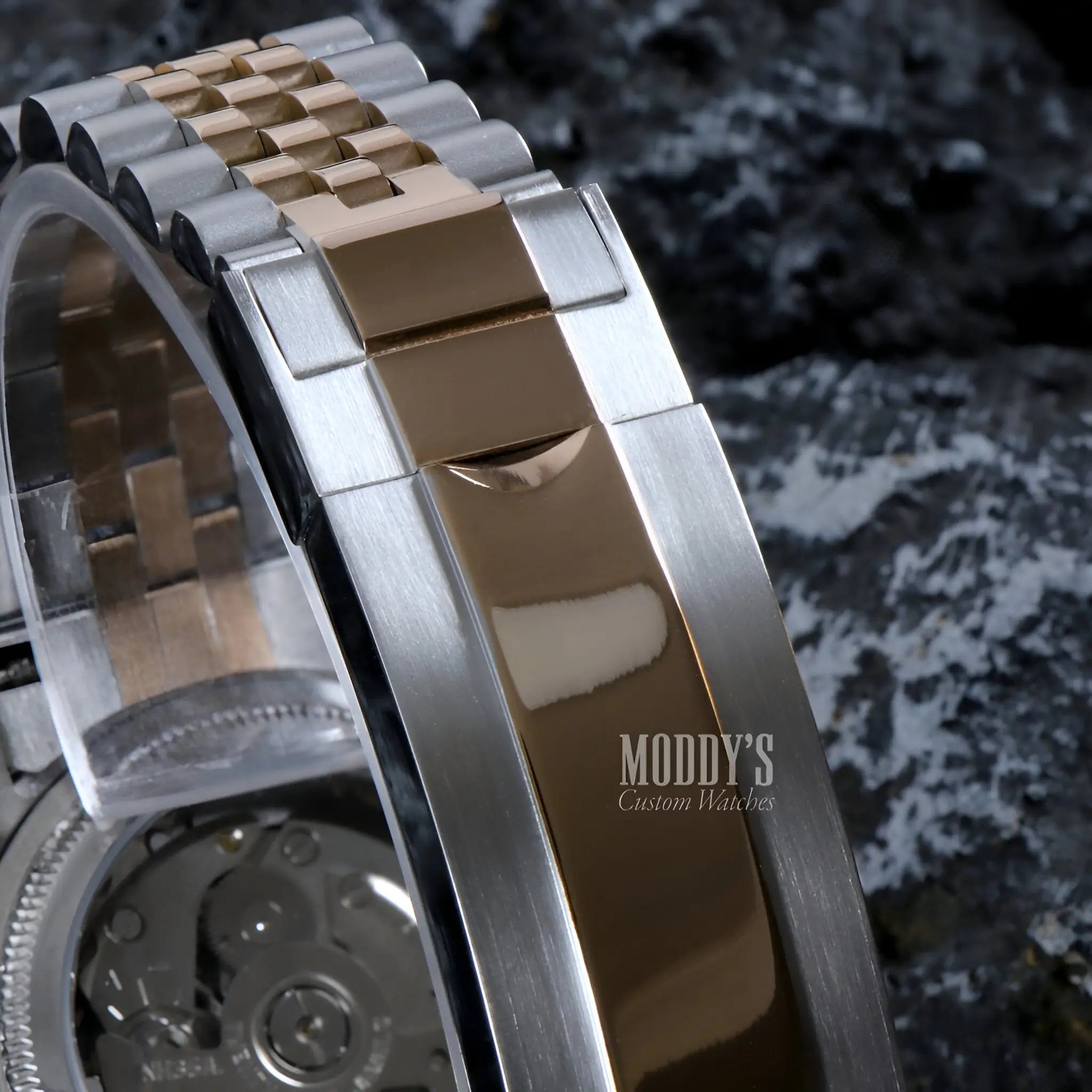 Seiko NH35 automatic two-tone 316L stainless steel watch band