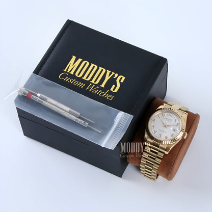 Seikojust | Daydate Yellow Gold - White Arabic