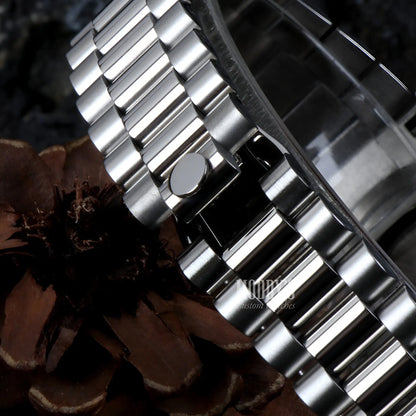 Seiko mod 316L stainless steel watch band with folding clasp