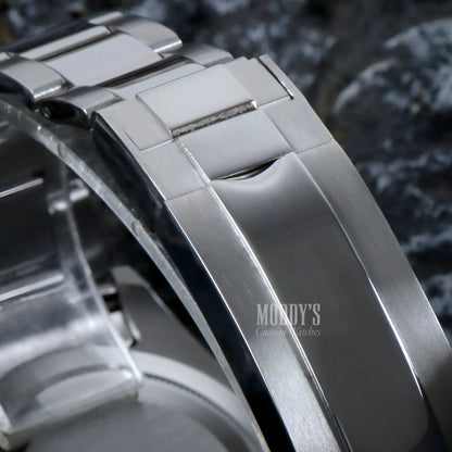 Seiko VK63 Hybrid Seitona Ice Blue watch with stainless steel band and folding clasp