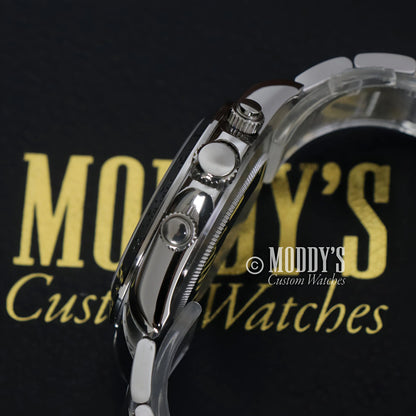 Seiko VK63 Hybrid Silver Stainless Steel Watch with Black Dial